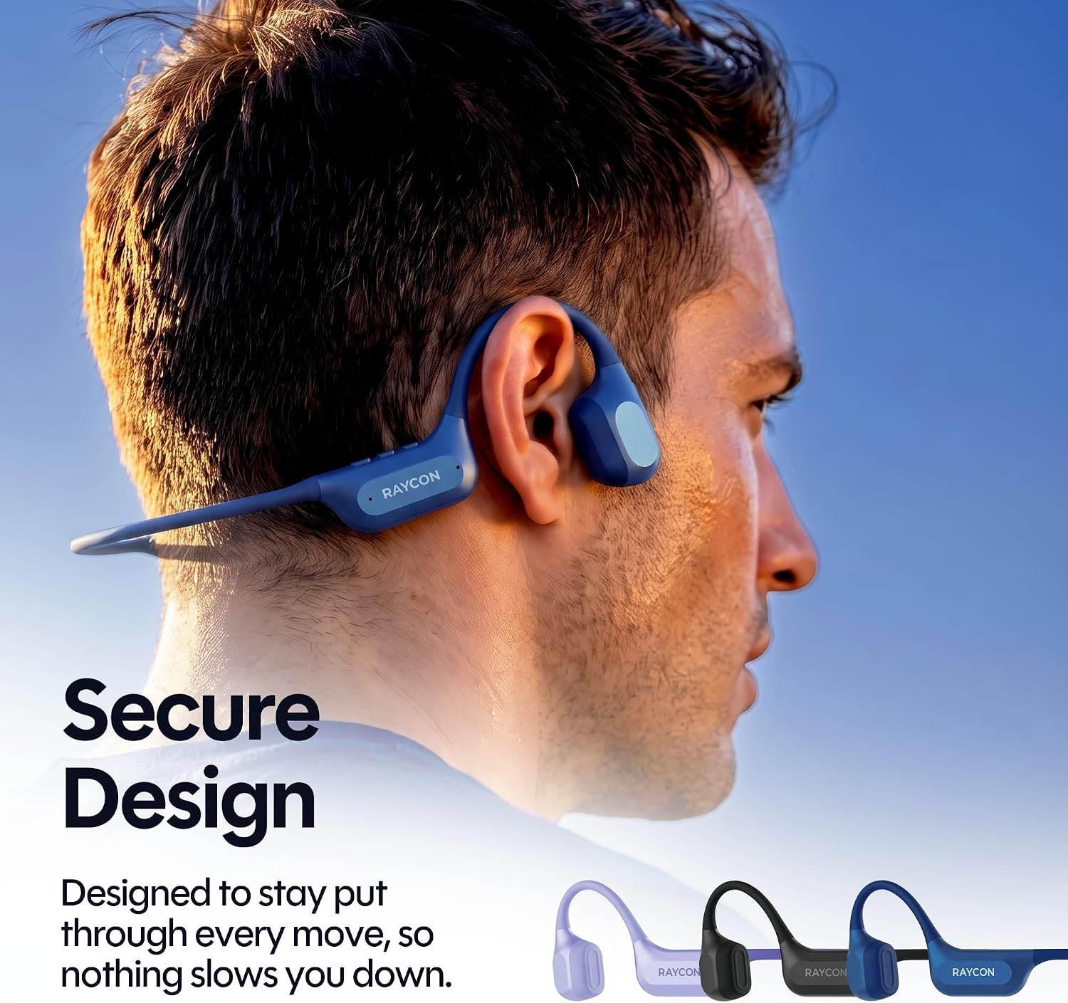 AUDÍFONOS RAYCON EVERYDAY BONE CONDUCTION 2DA GEN NEGRO - 3