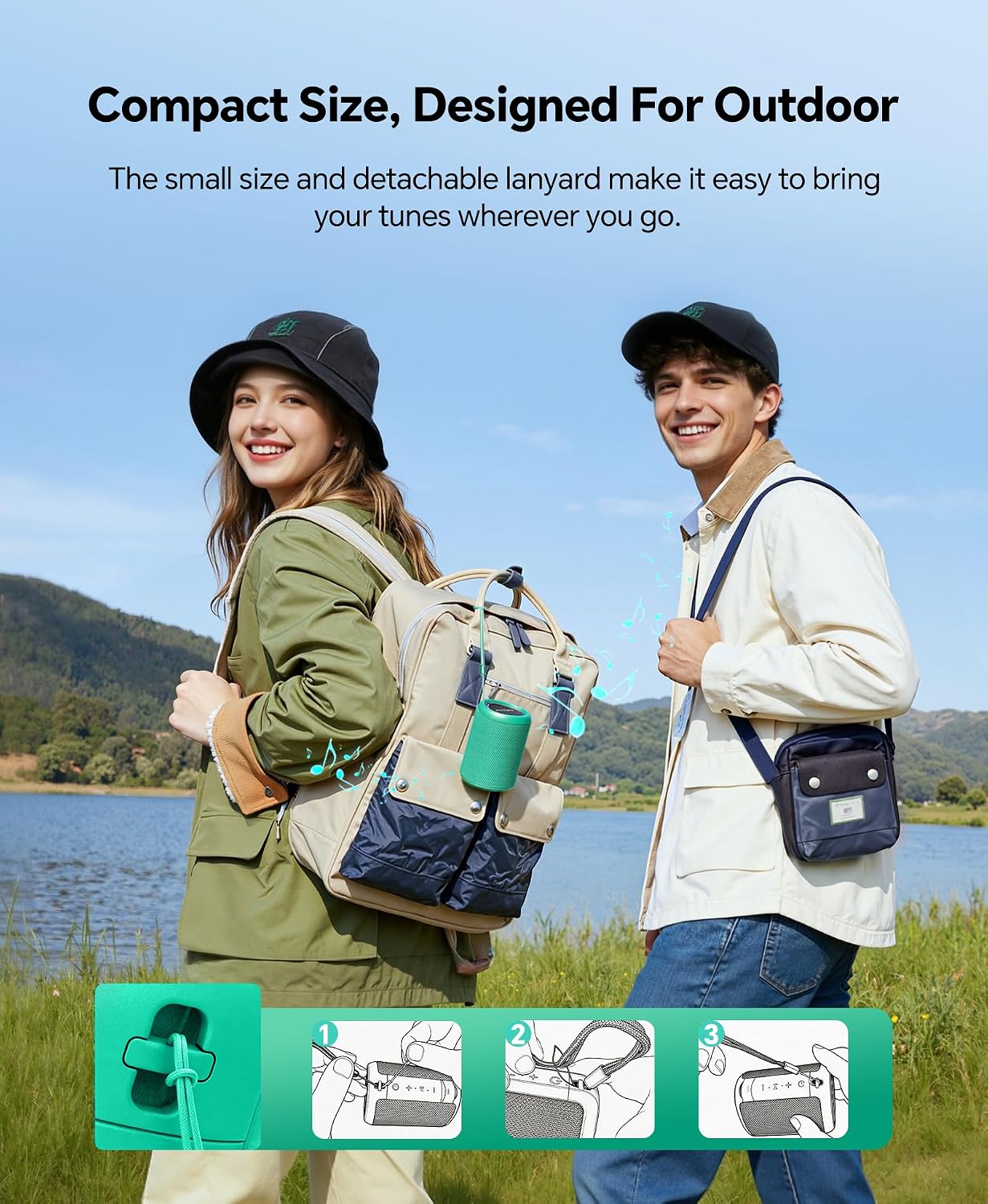 PARLANTE BLUETOOTH PORTÁTIL CHIFENCHY PULSESOUND IMPERMEABLE COLOR AGUAMARINA - 4
