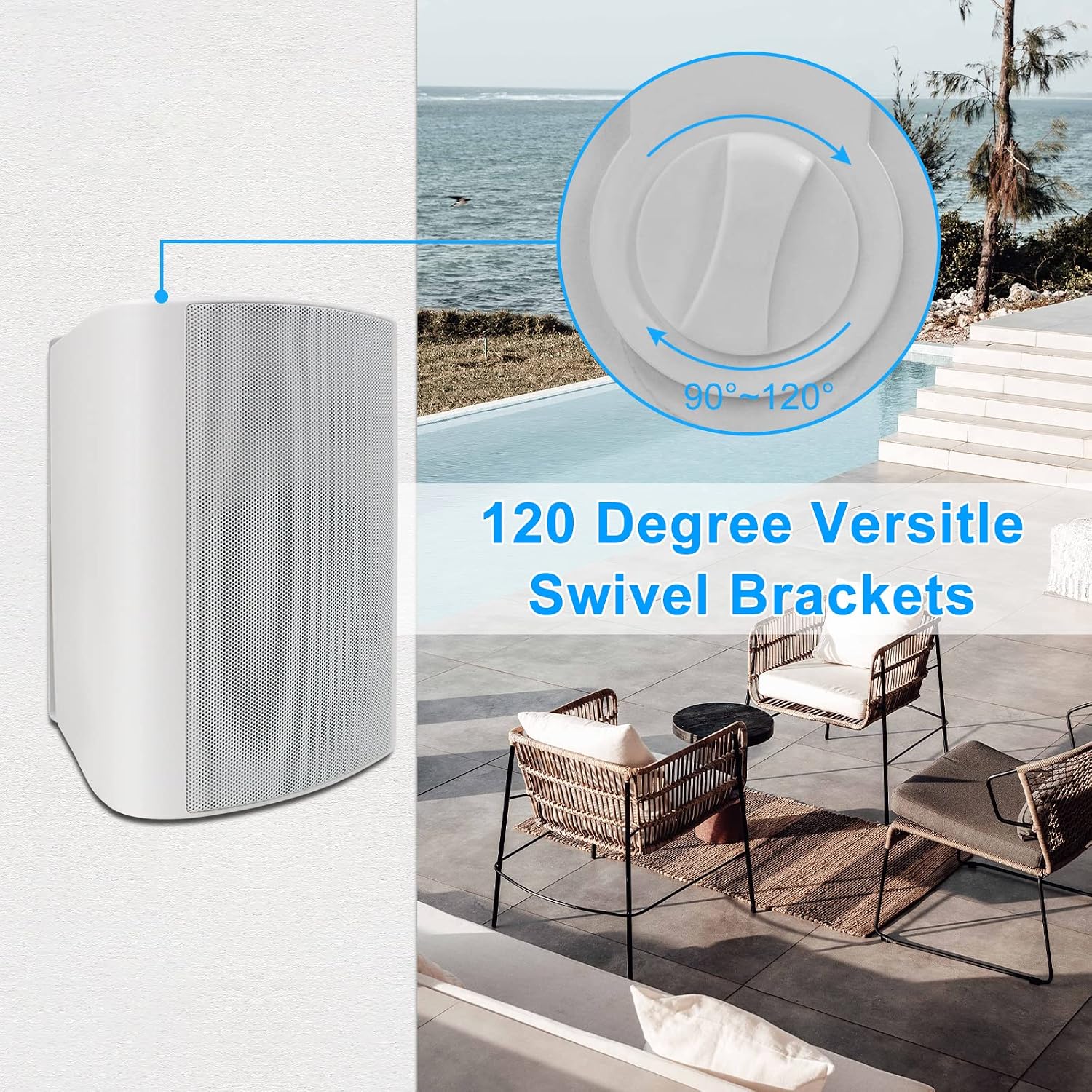 PARLANTES HERDIO HE-501W 5.25 PULGADAS 600W RESISTENTES AL AGUA PARA INTERIOR Y EXTERIOR - 4