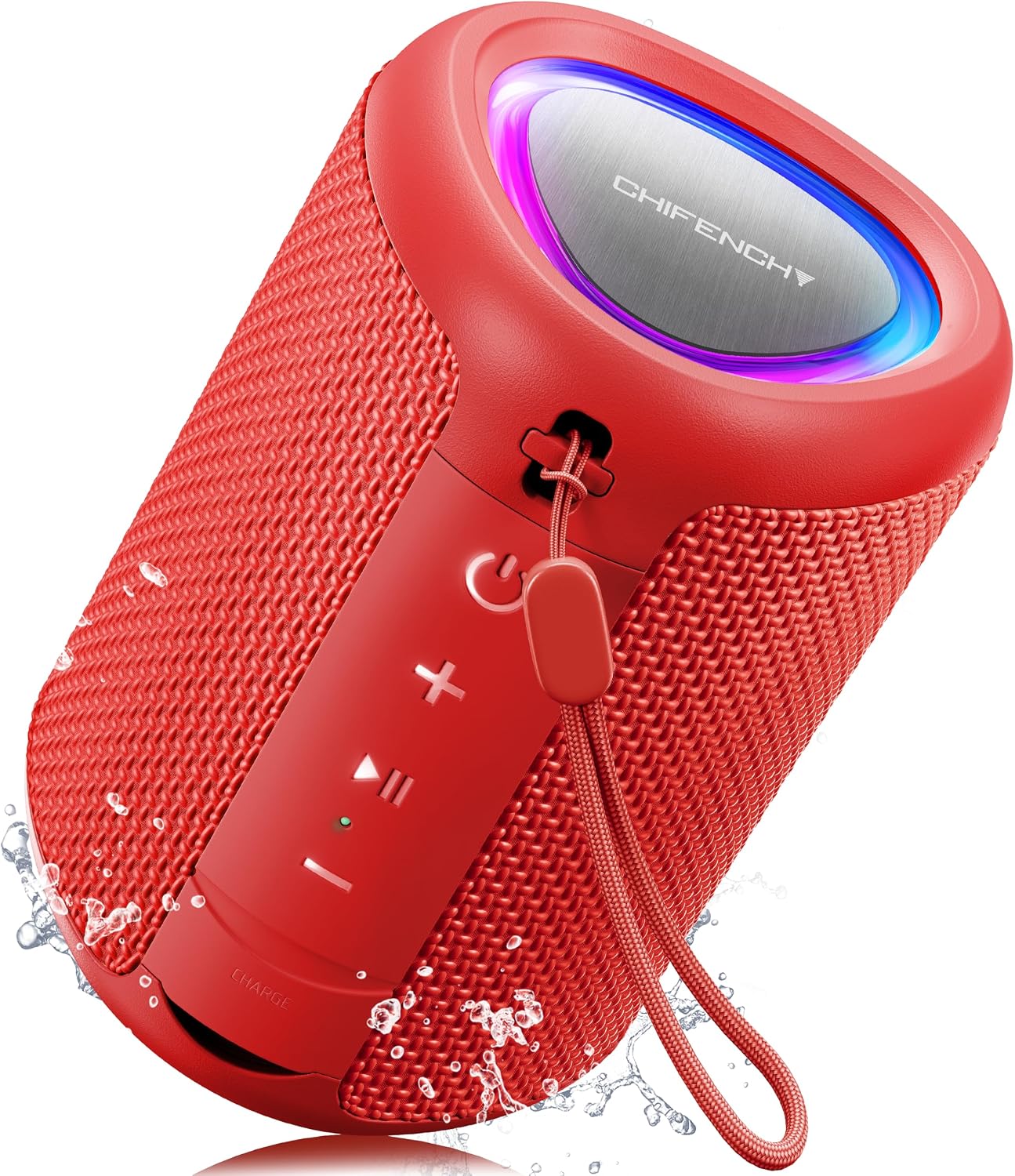 PARLANTE PORTÁTIL BLUETOOTH CHIFENCHY ROJO IMPERMEABLE - 1