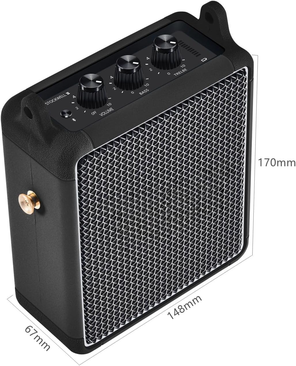 FUNDA DE SILICONA PARA PARLANTE MARSHALL STOCKWELL II YAOSHANTUDA NEGRA - 4