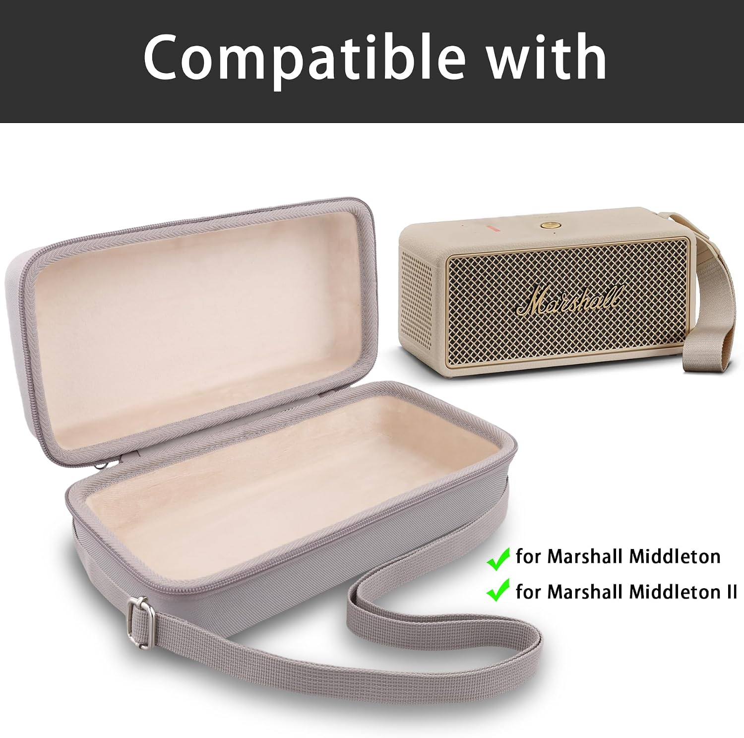ESTUCHE PARA PARLANTE MARSHALL MIDDLETON/MIDDLETON II AENLLOSI CREMA - 2