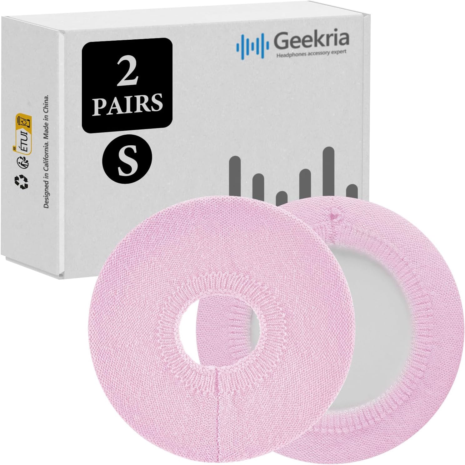 PROTECTORES PARA AUDÍFONOS GEEKRIA TAMAÑO S COLOR ROSA - 1