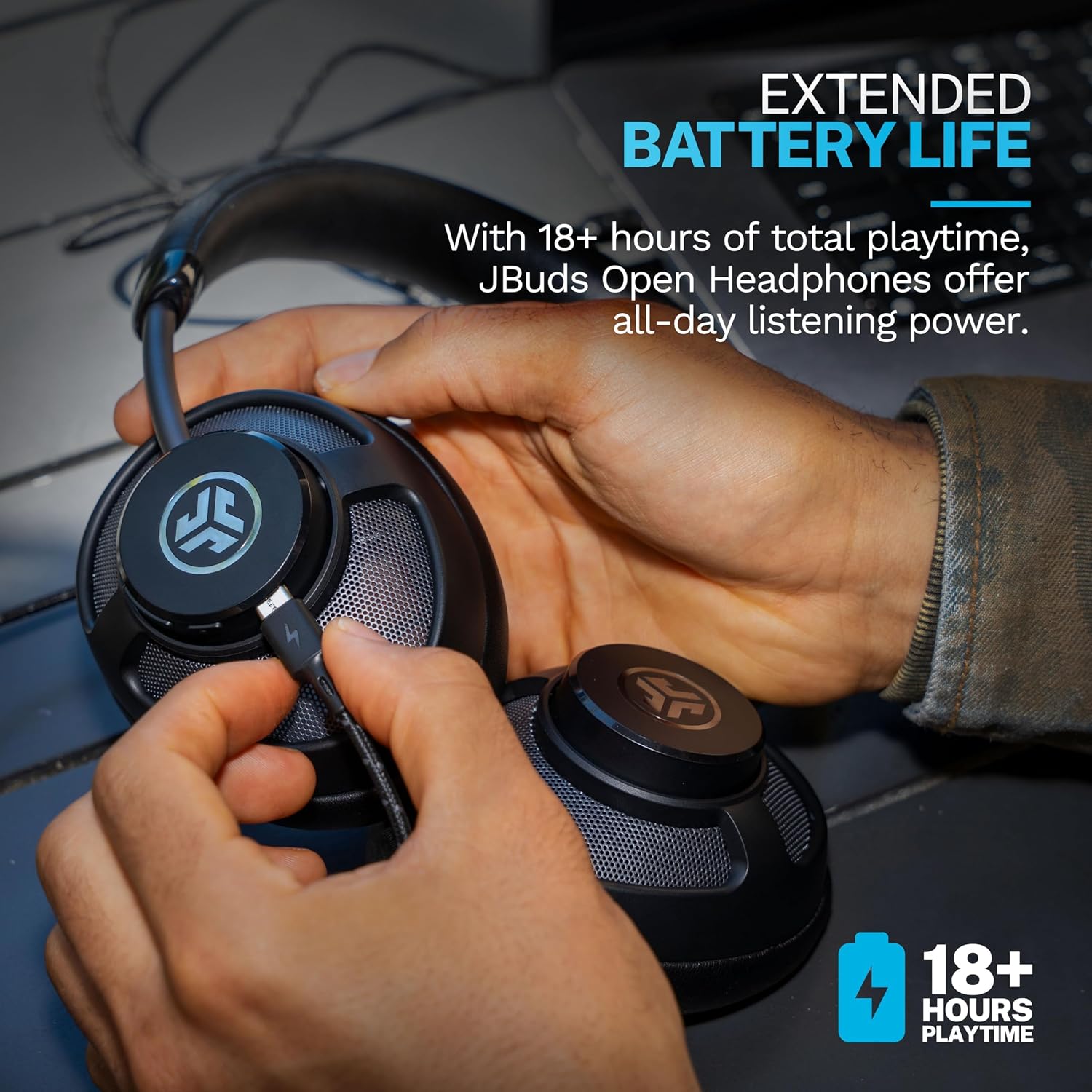 AUDÍFONOS JLAB JBUDS OPEN WIRELESS NEGRO - 3