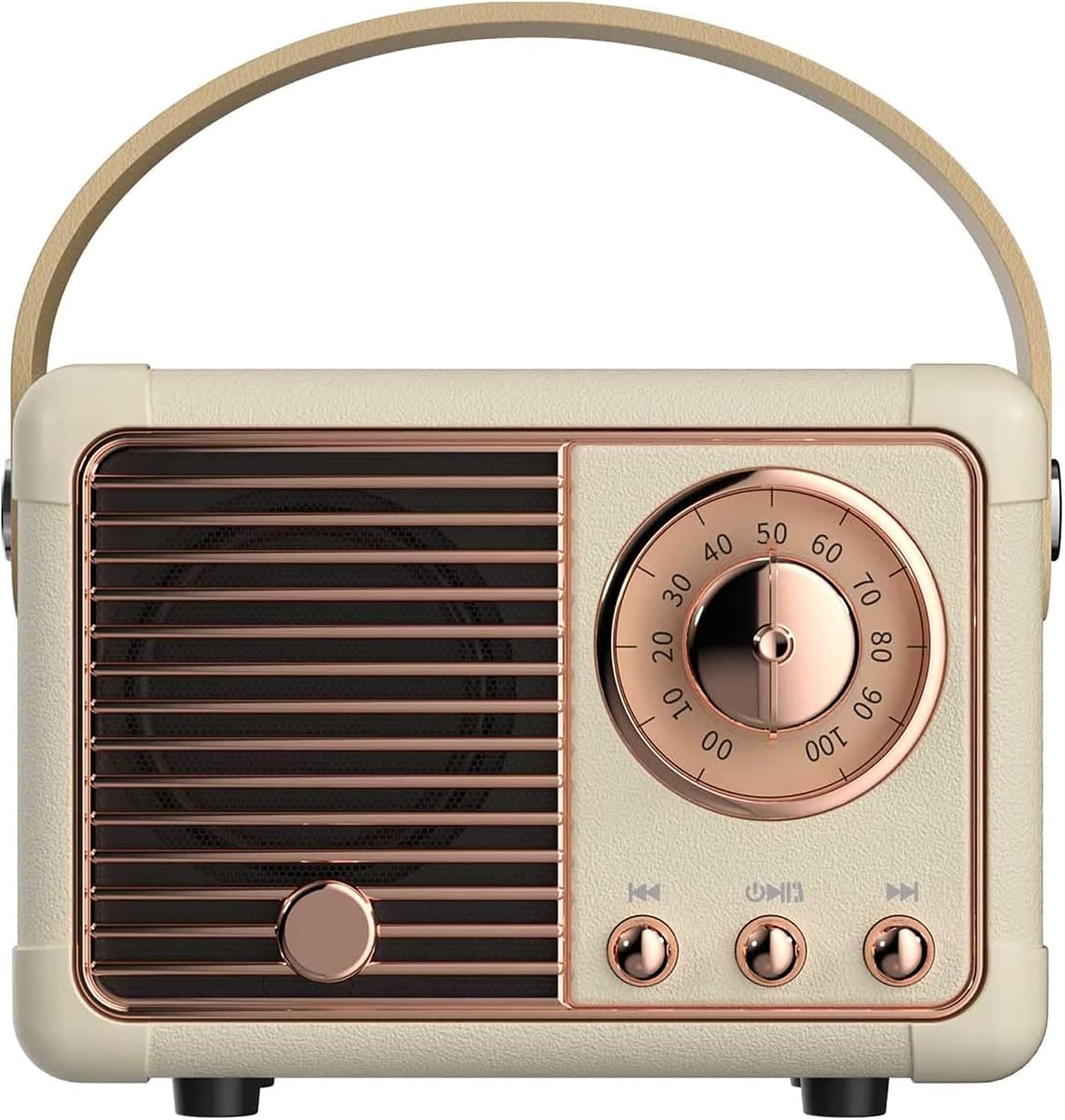PARLANTE PORTÁTIL BAOLIRA RETRO BLUETOOTH BEIGE - 1