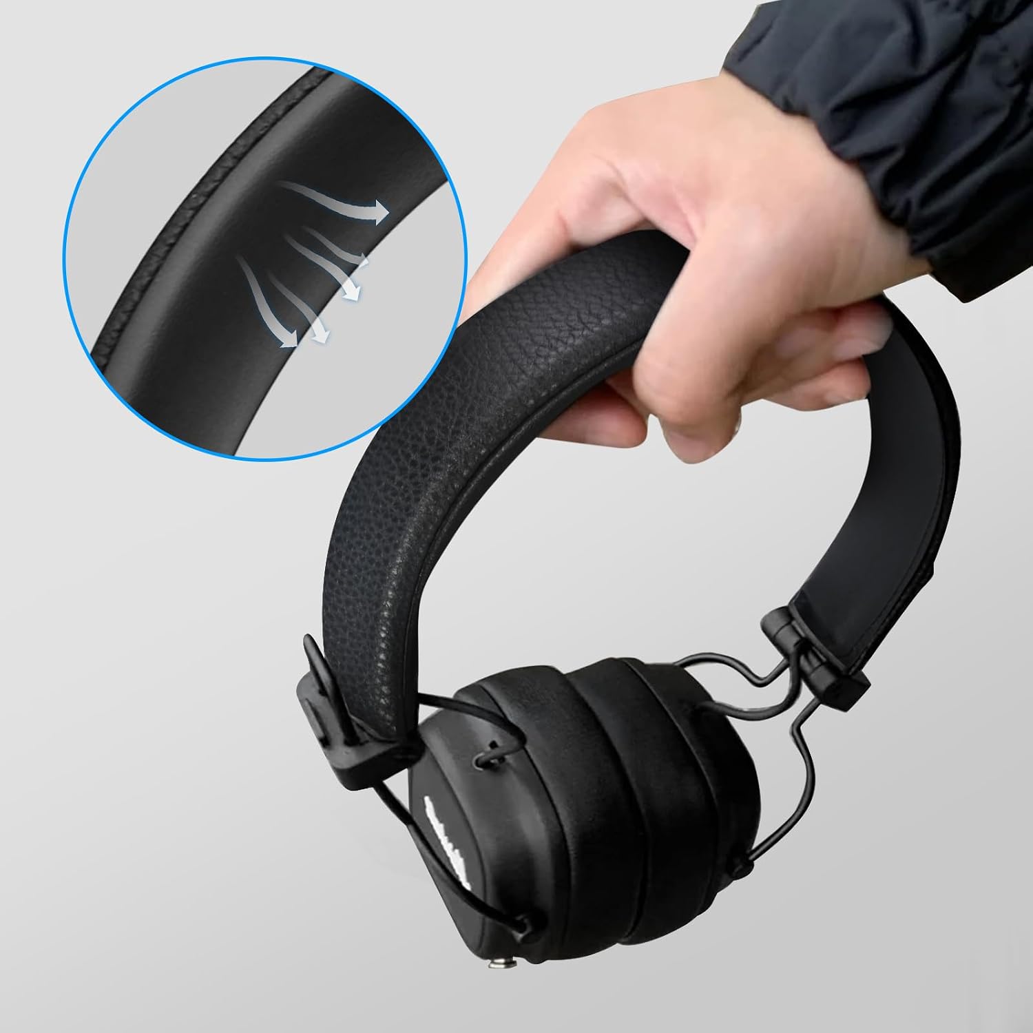 ALMOHADILLAS Y DIADEMA PARA AUDÍFONOS XBERSTAR MARSHALL MAJOR V MAJOR 5 NEGRO - 4