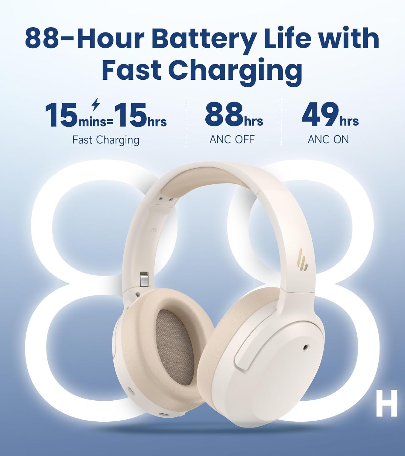 AUDÍFONOS OVER-EAR EDIFIER W820NB PLUS GEN 2 IVORY - 5