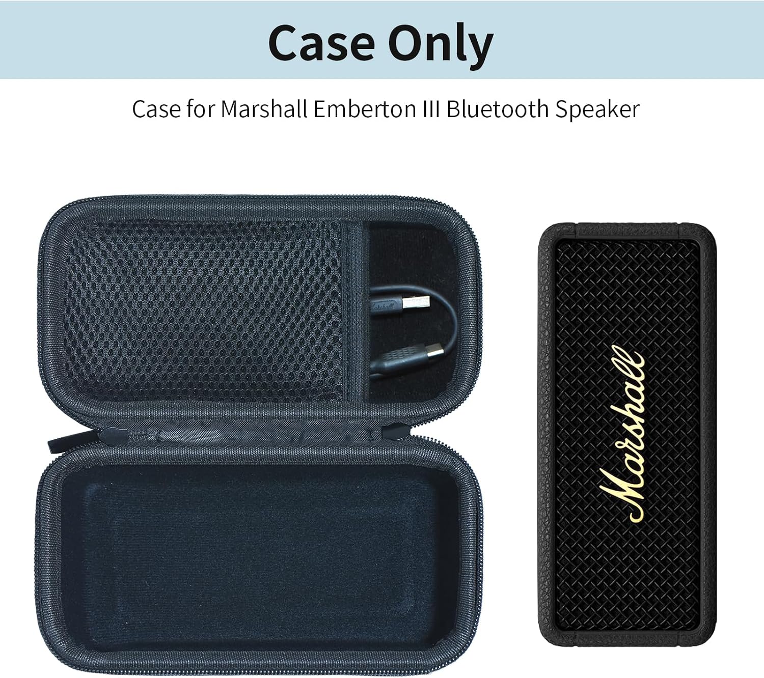 ESTUCHE PARA PARLANTE BLUETOOTH WANAIHA MARSHALL EMBERTON III/II NEGRO - 2