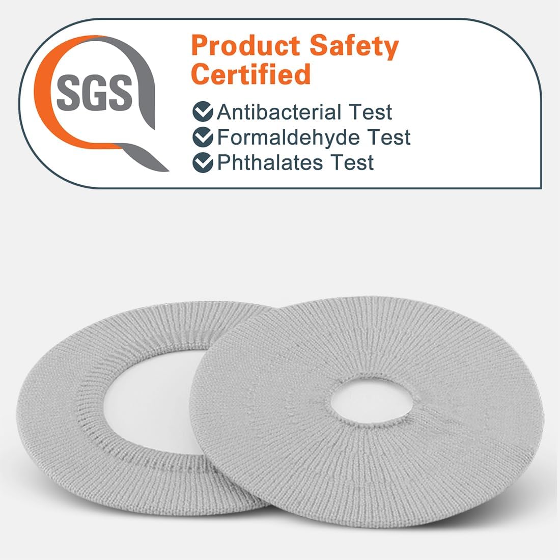 PROTECTORES PARA AUDÍFONOS GEEKRIA 2 PARES TELA TEJIDA TALLA S GRIS - 2