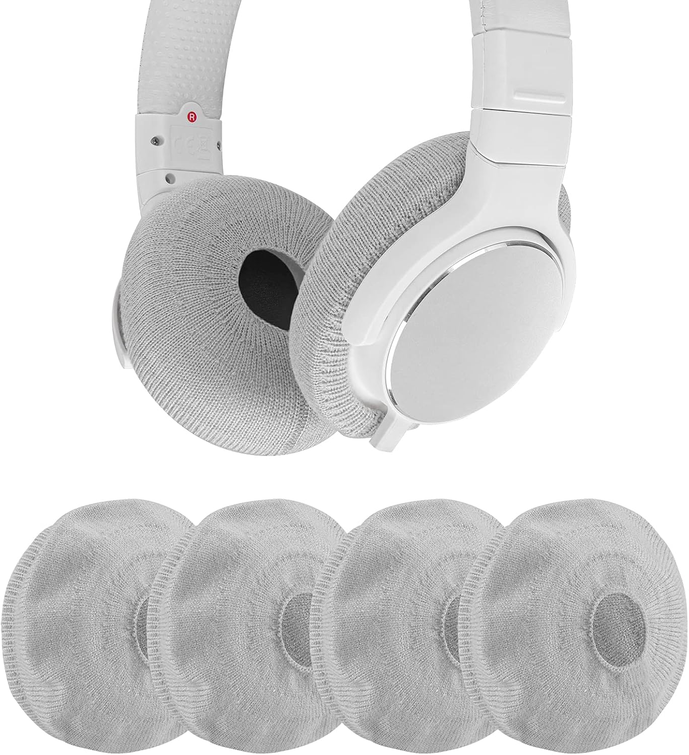 PROTECTORES PARA AUDÍFONOS GEEKRIA 2 PARES TELA TEJIDA TALLA S GRIS - 5