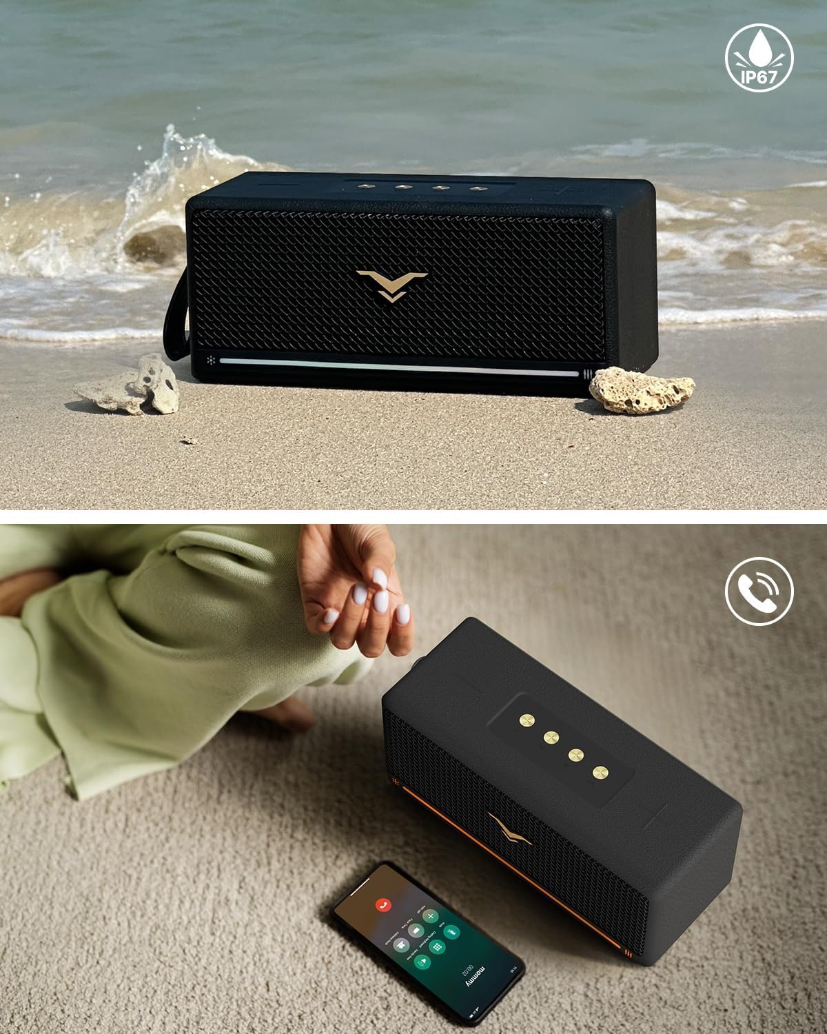 PARLANTE BLUETOOTH STAGESOUND RETRO 80W IP67 WATERPROOF CON LUCES LED Y BATERÍA 12H - 4