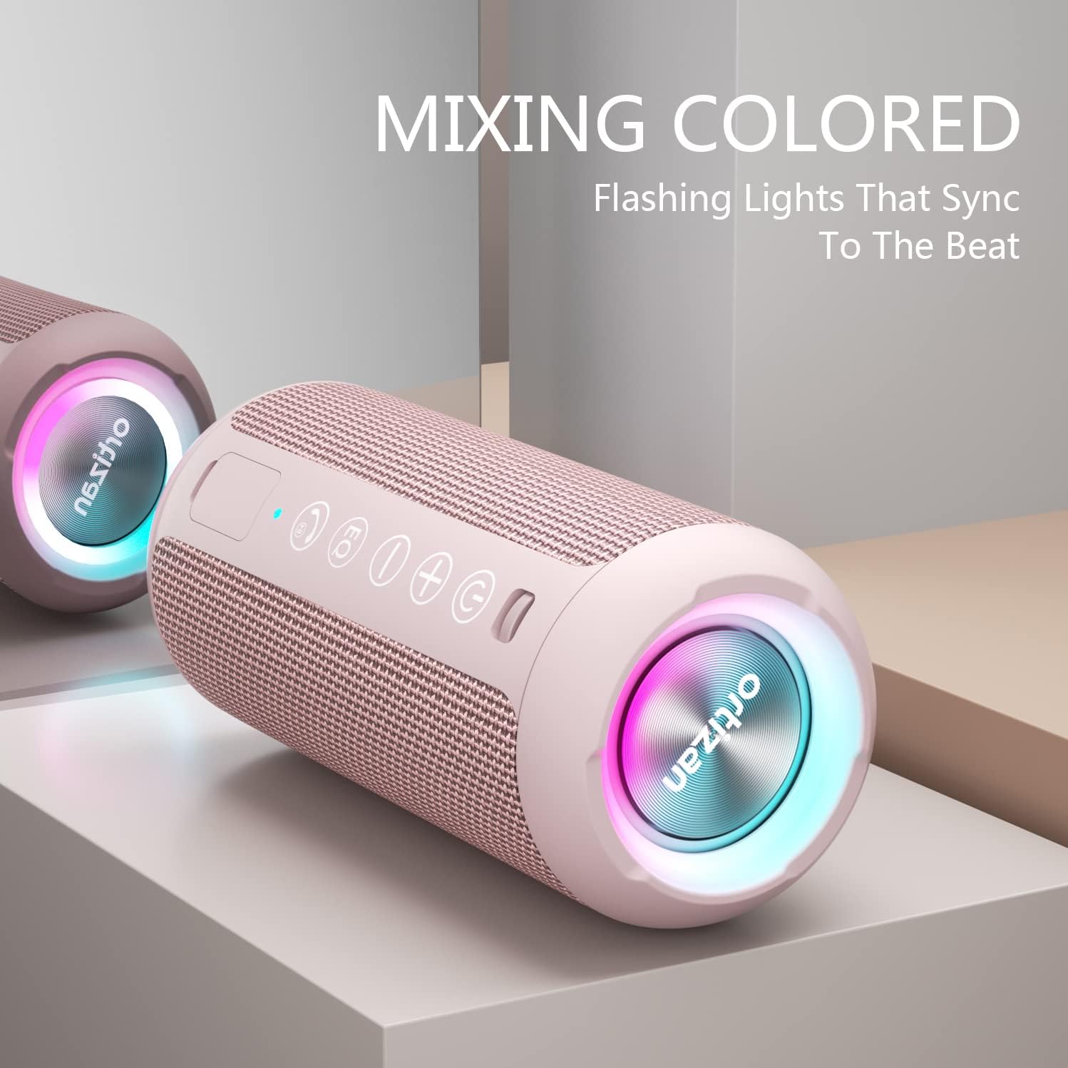 PARLANTE PORTÁTIL ORTIZAN X10 BLUETOOTH IPX7 ROSA - 2