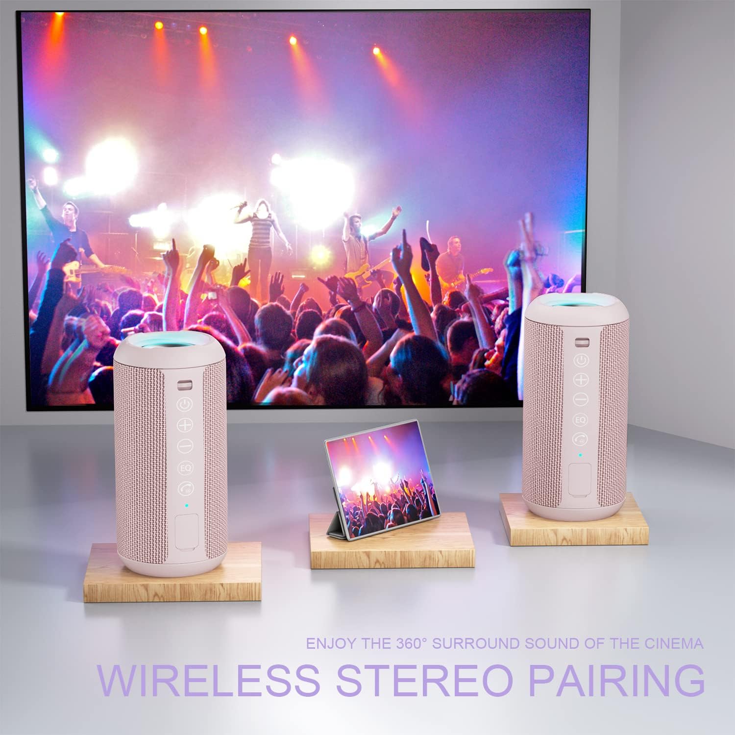 PARLANTE PORTÁTIL ORTIZAN X10 BLUETOOTH IPX7 ROSA - 3