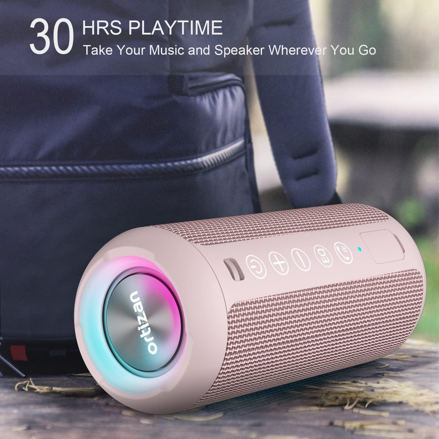 PARLANTE PORTÁTIL ORTIZAN X10 BLUETOOTH IPX7 ROSA - 5