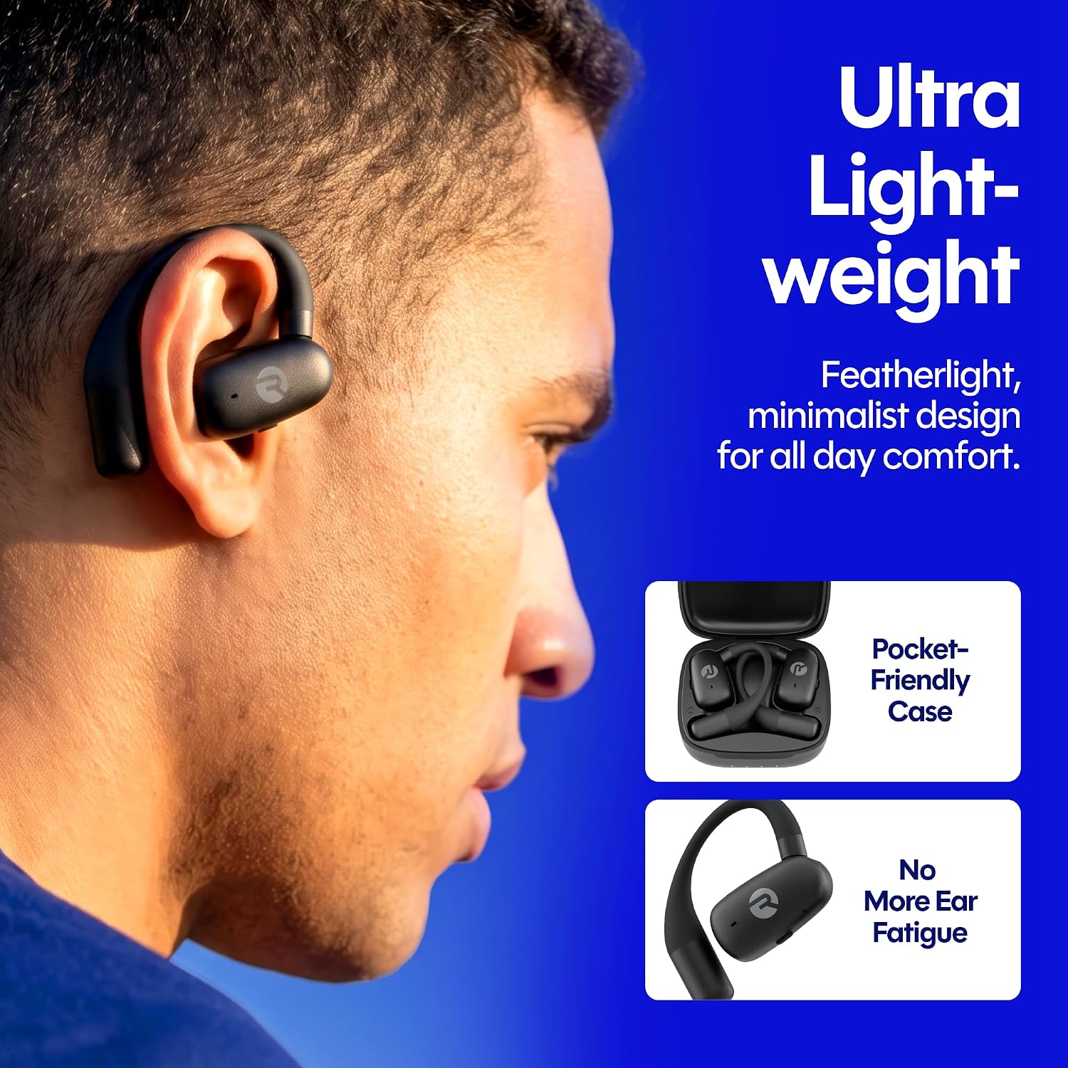 AUDÍFONOS RAYCON EVERYDAY OPEN EAR BLUETOOTH AZUL - 3