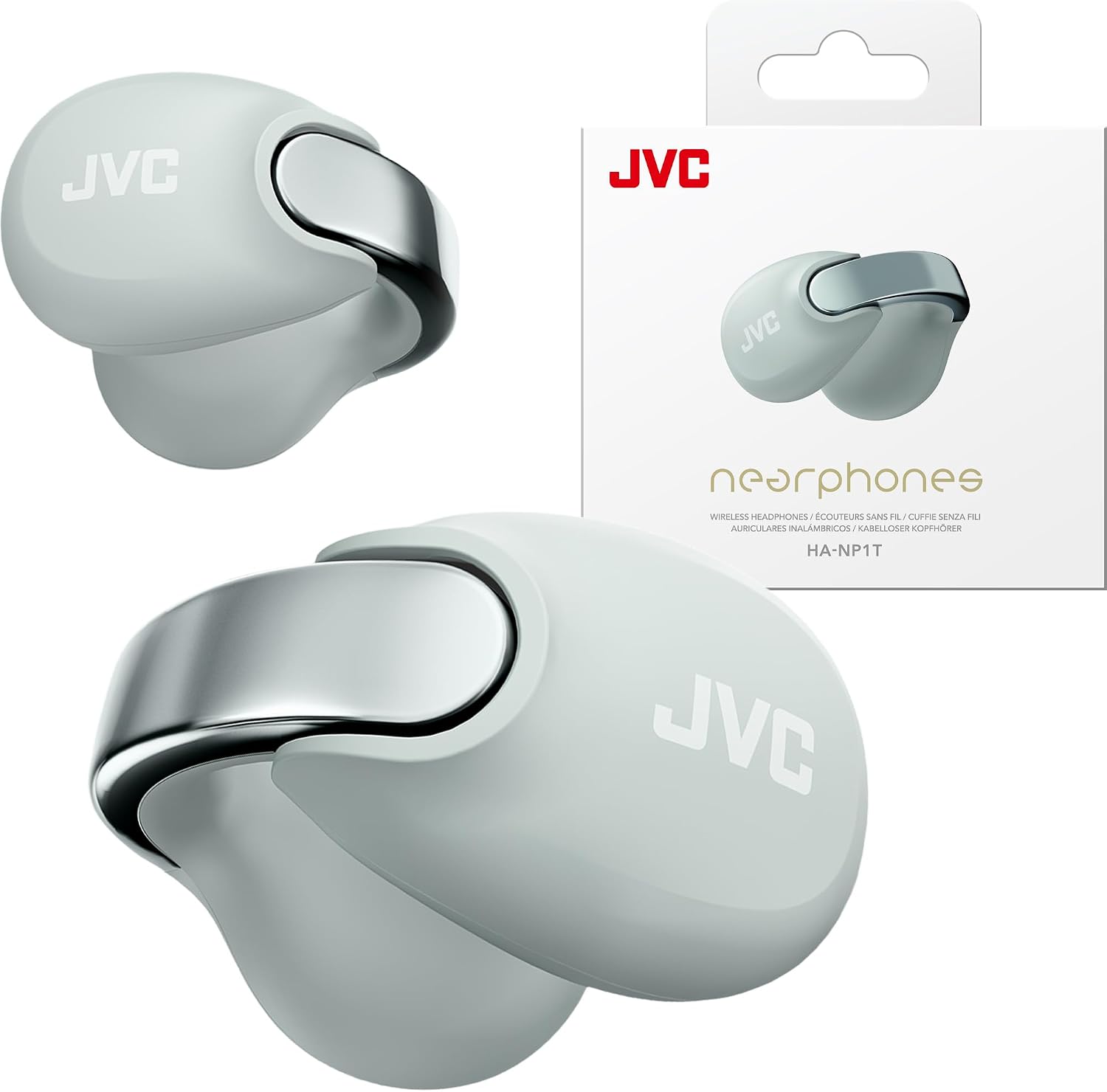 AUDÍFONOS TRUE WIRELESS JVC NEARPHONES HANP1TH GRIS HIELO - 1
