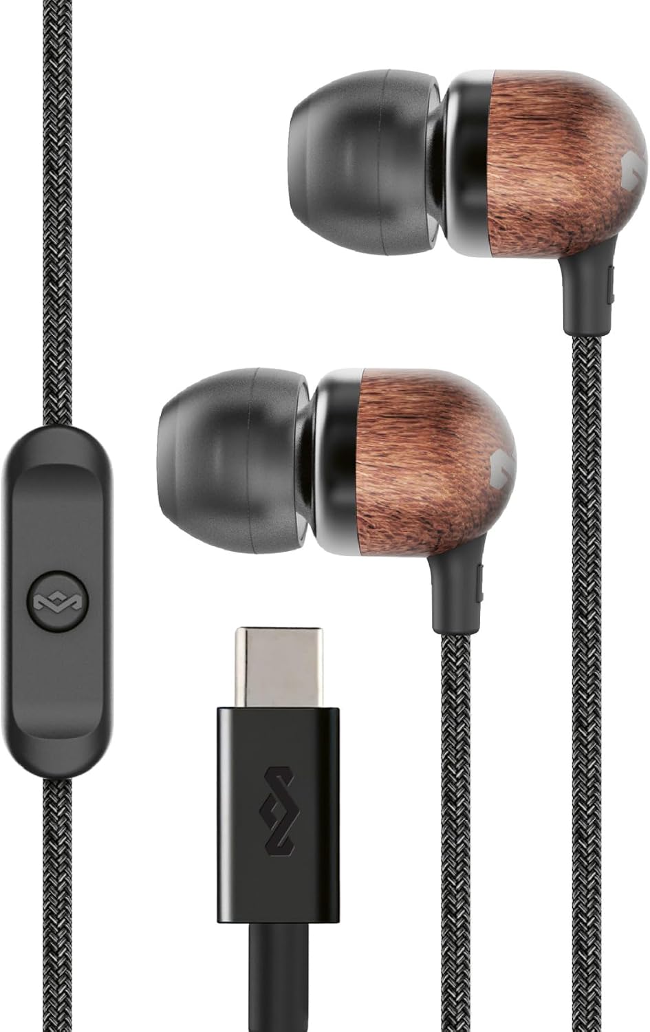 AUDÍFONOS HOUSE OF MARLEY SMILE JAMAICA USB-C CON MICRÓFONO NEGRO - 1