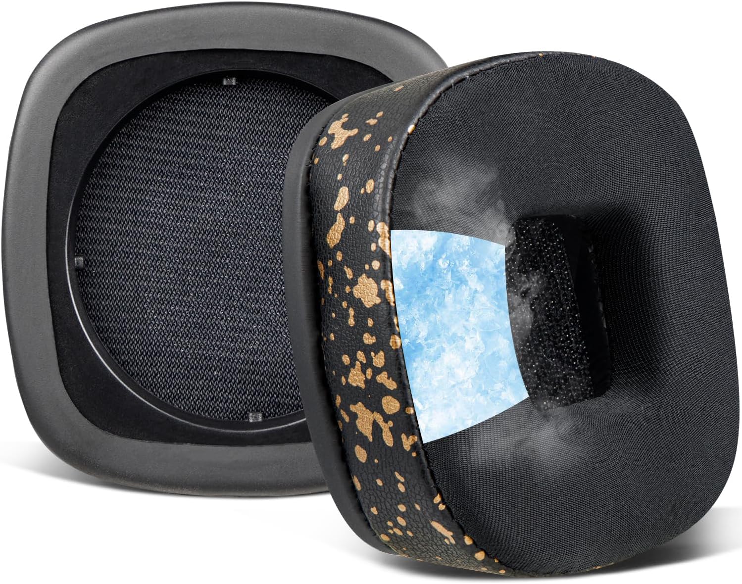 ALMOHADILLAS PARA AUDÍFONOS SOULWIT COOLING EARPADS PARA MARSHALL MAJOR I/II/III/IV/V NEGRO DORADO - 1
