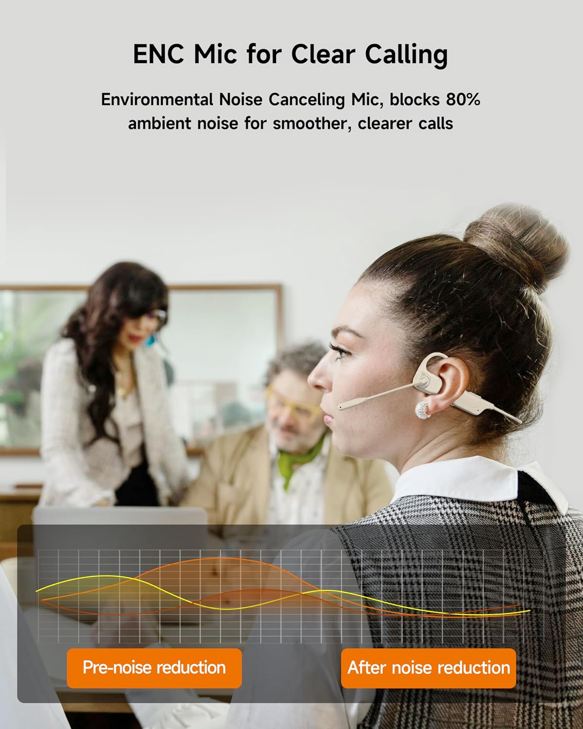 AUDÍFONOS ABIERTOS CON MICRÓFONO LOBKIN X13 BLUETOOTH 5.3 BEIGE - 2