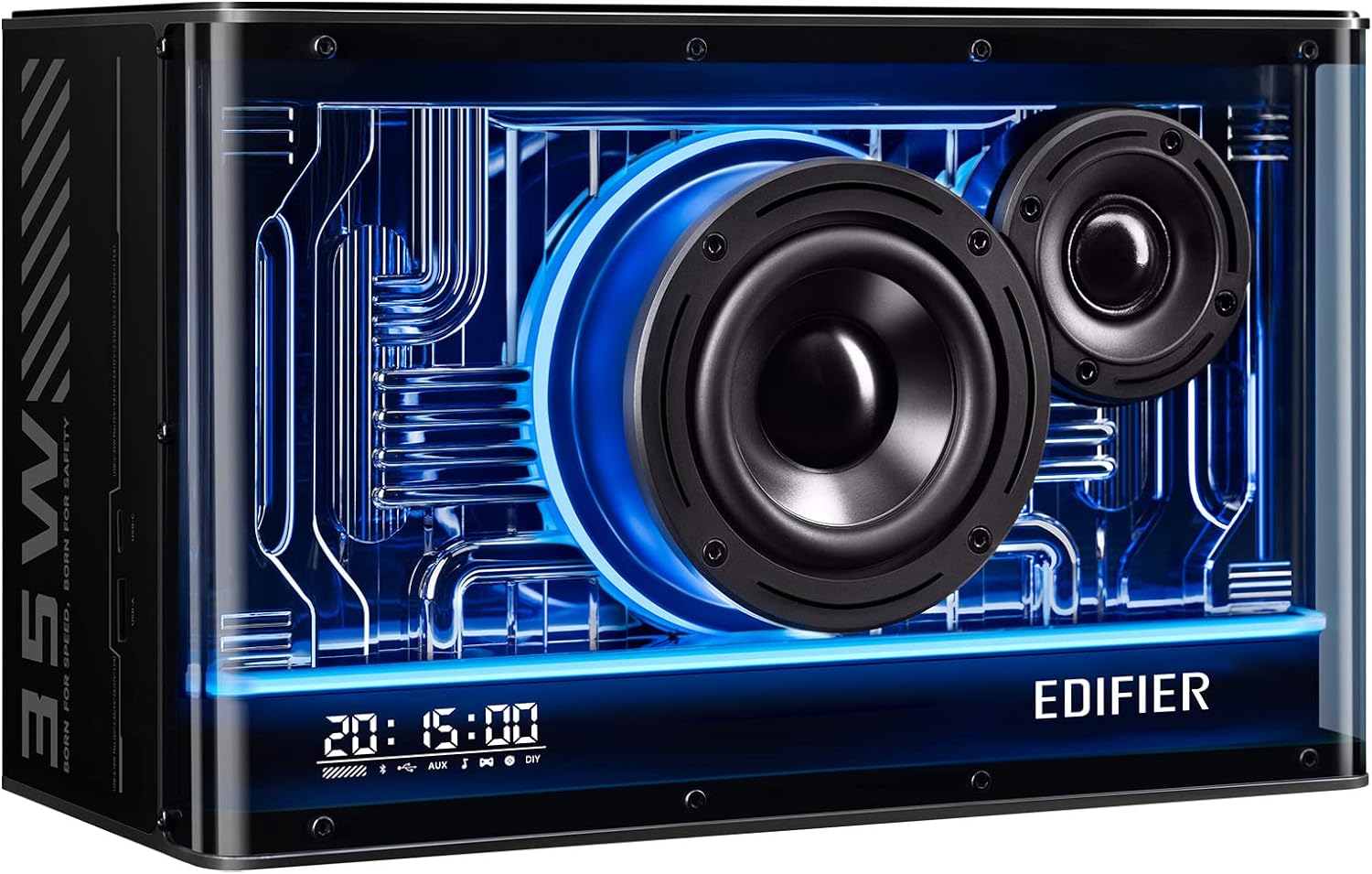 PARLANTES BLUETOOTH EDIFIER QD35 CON EFECTOS DE LUZ, NEGRO - 1