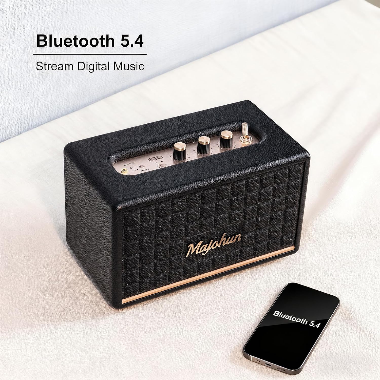 PARLANTE PORTÁTIL MAJOHUN RETRO BLUETOOTH 120W NEGRO - 4