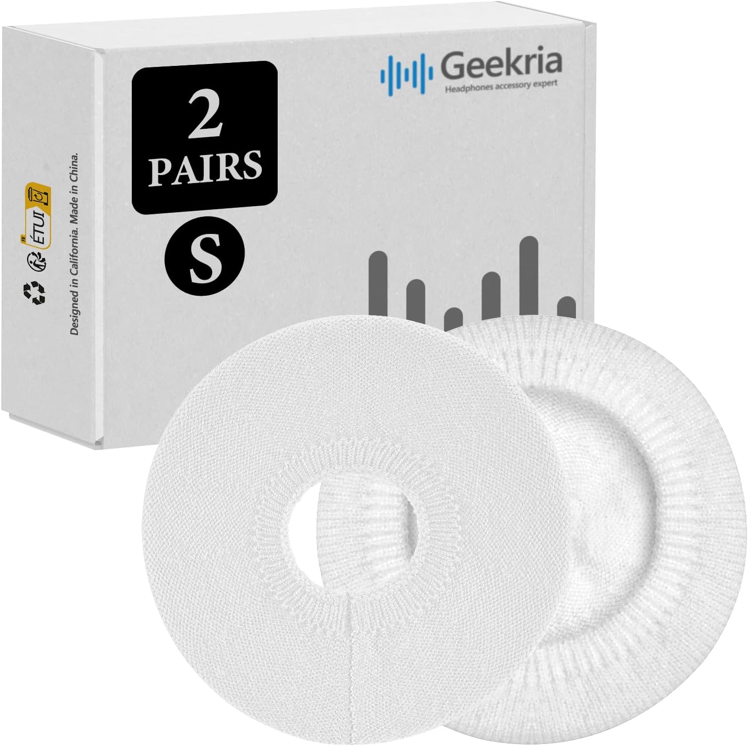 PROTECTORES PARA AUDÍFONOS GEEKRIA TAMAÑO S COLOR BLANCO - 1