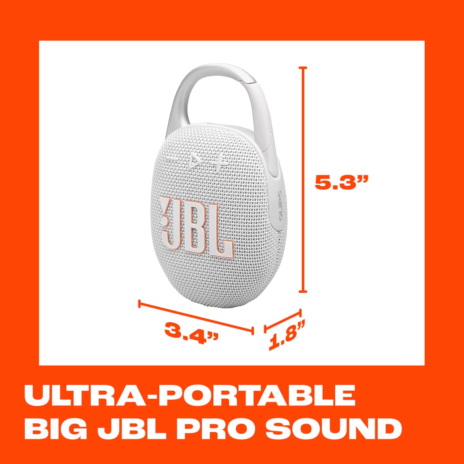 PARLANTE PORTÁTIL JBL CLIP 5 BLANCO - 5
