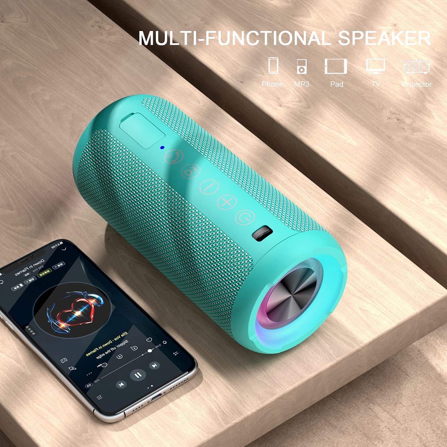 PARLANTE PORTÁTIL ORTIZAN X10 BLUETOOTH IPX7 ACEITUNA - 5