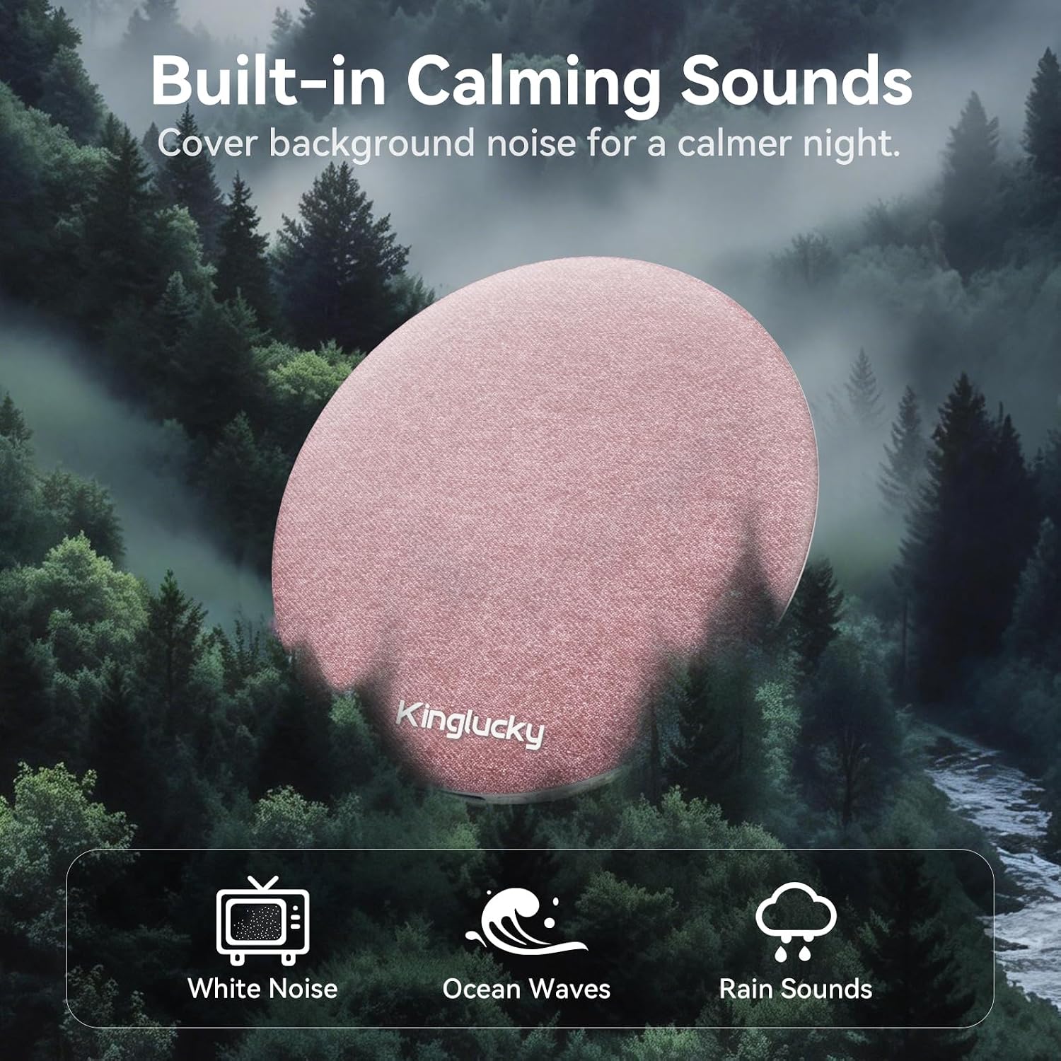 PARLANTE PORTÁTIL KINGLUCKY X50 CON BLUETOOTH Y SONIDOS INTEGRADOS PARA DORMIR - 5