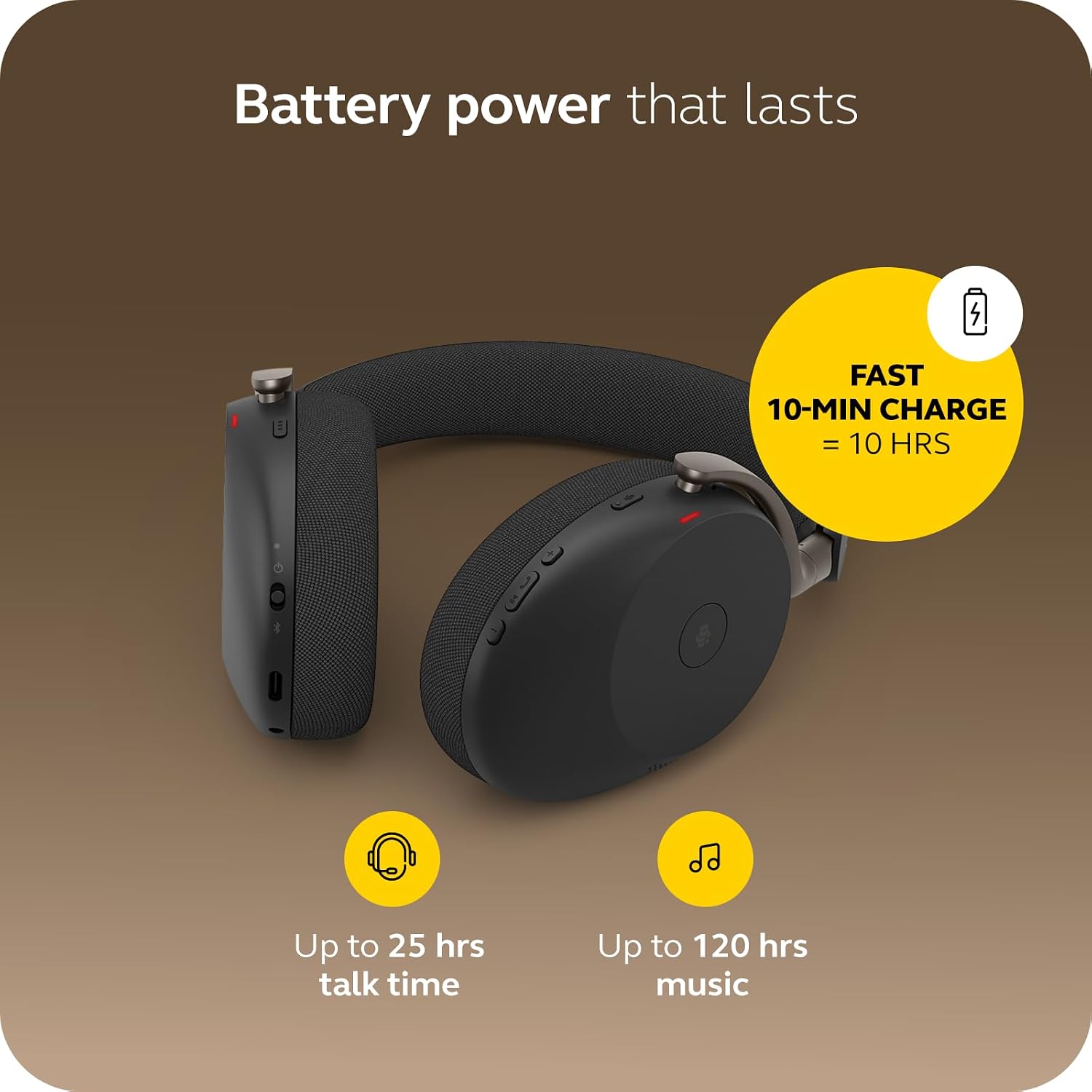 AUDÍFONOS JABRA EVOLVE3 85 OVER-EAR INALÁMBRICOS BLUETOOTH CON MICRÓFONO NEGRO - 4