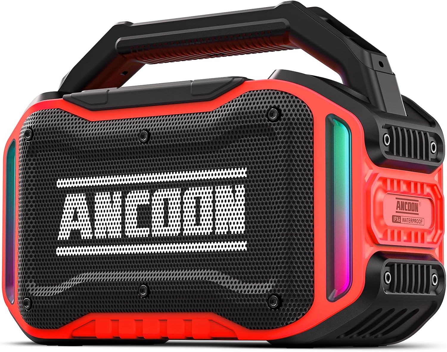 PARLANTE PORTÁTIL ANCOON BLUETOOTH 80W IPX6 ROJO - 1