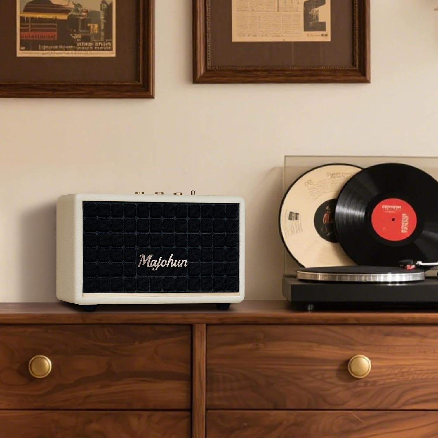PARLANTE BLUETOOTH MAJOHUN VINTAGE 100W BLANCO - 5