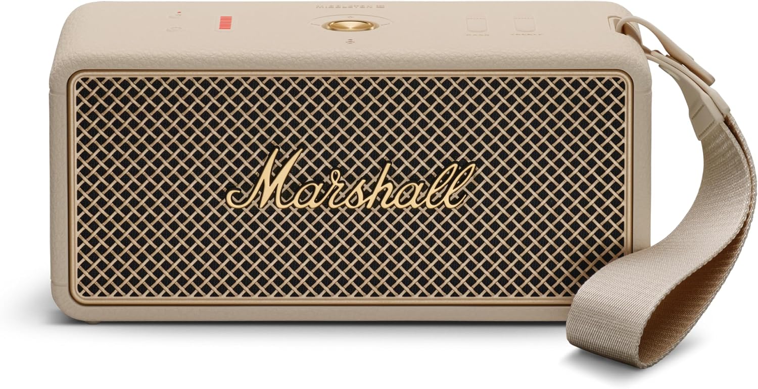 PARLANTE PORTÁTIL MARSHALL MIDDLETON II BLUETOOTH IMPERMEABLE CREMA - 1