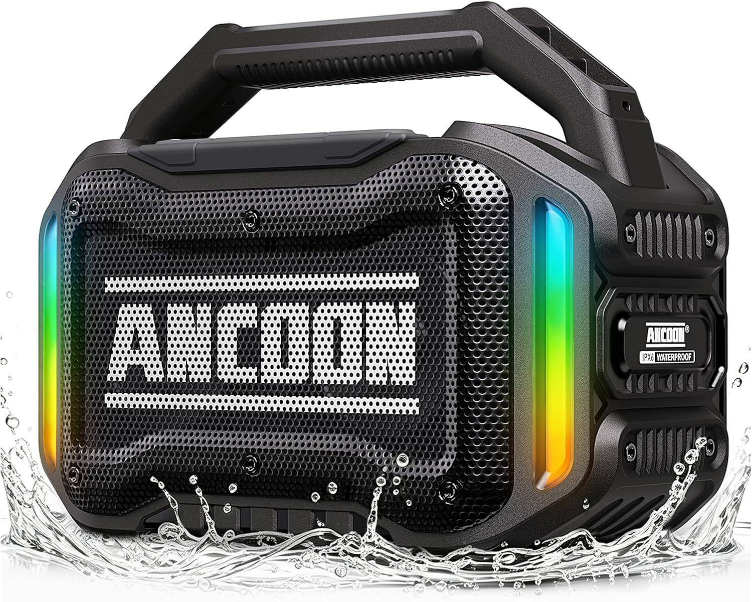PARLANTE PORTÁTIL ANCOON BLUETOOTH 80W CON BASS Y RESISTENCIA IPX6 - 1