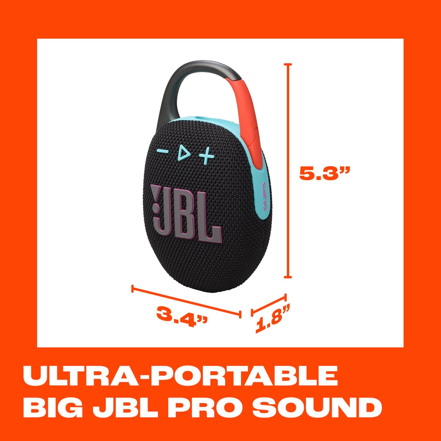 PARLANTE PORTÁTIL JBL CLIP 5 NEGRO - 5