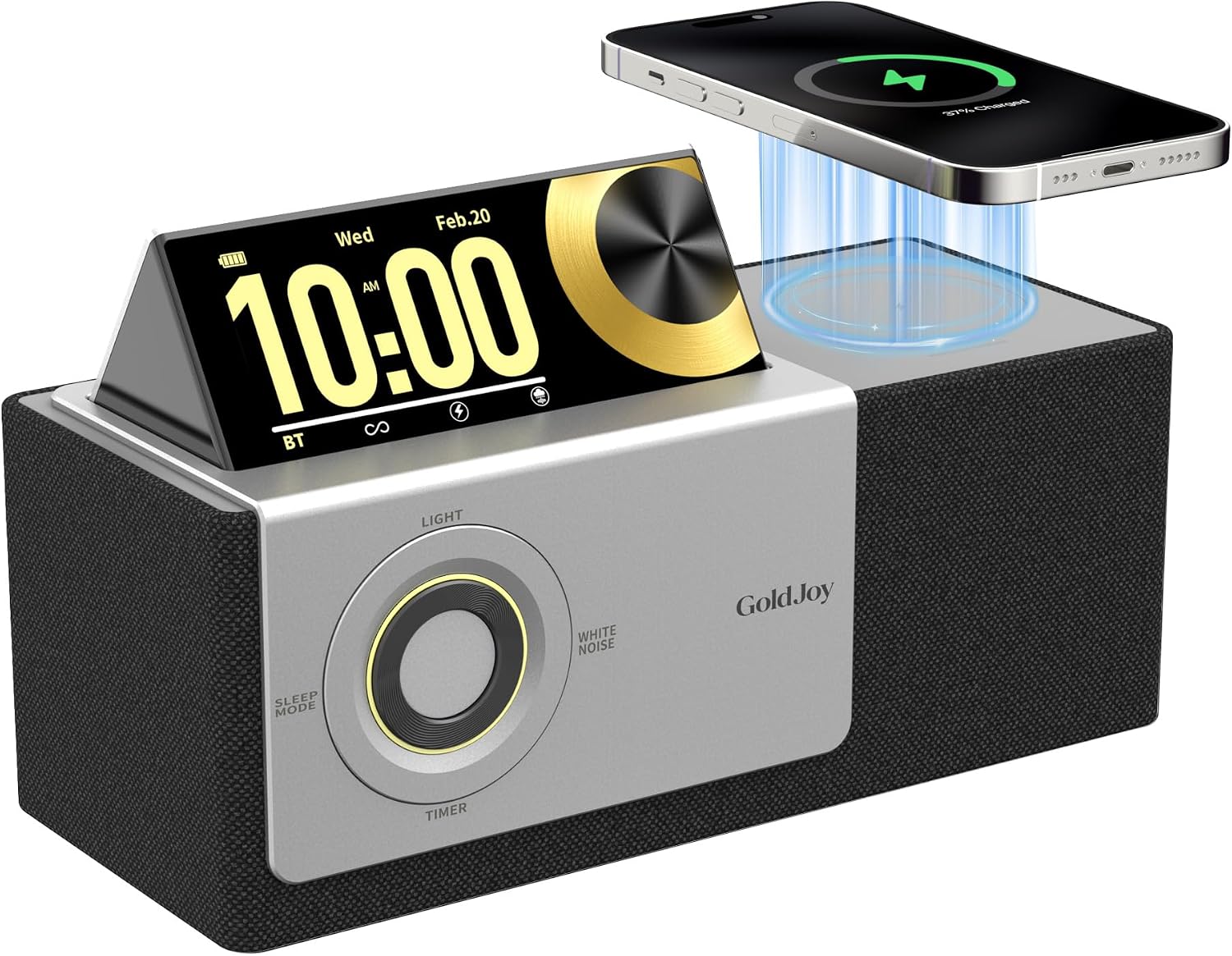 PARLANTE BLUETOOTH GOLDJOY 7 EN 1 CON ESTACIÓN DE CARGA INALÁMBRICA - 1