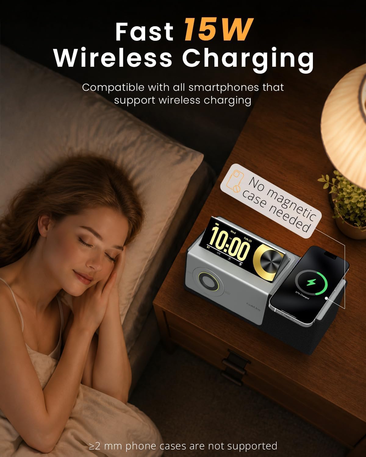 PARLANTE BLUETOOTH GOLDJOY 7 EN 1 CON ESTACIÓN DE CARGA INALÁMBRICA - 4