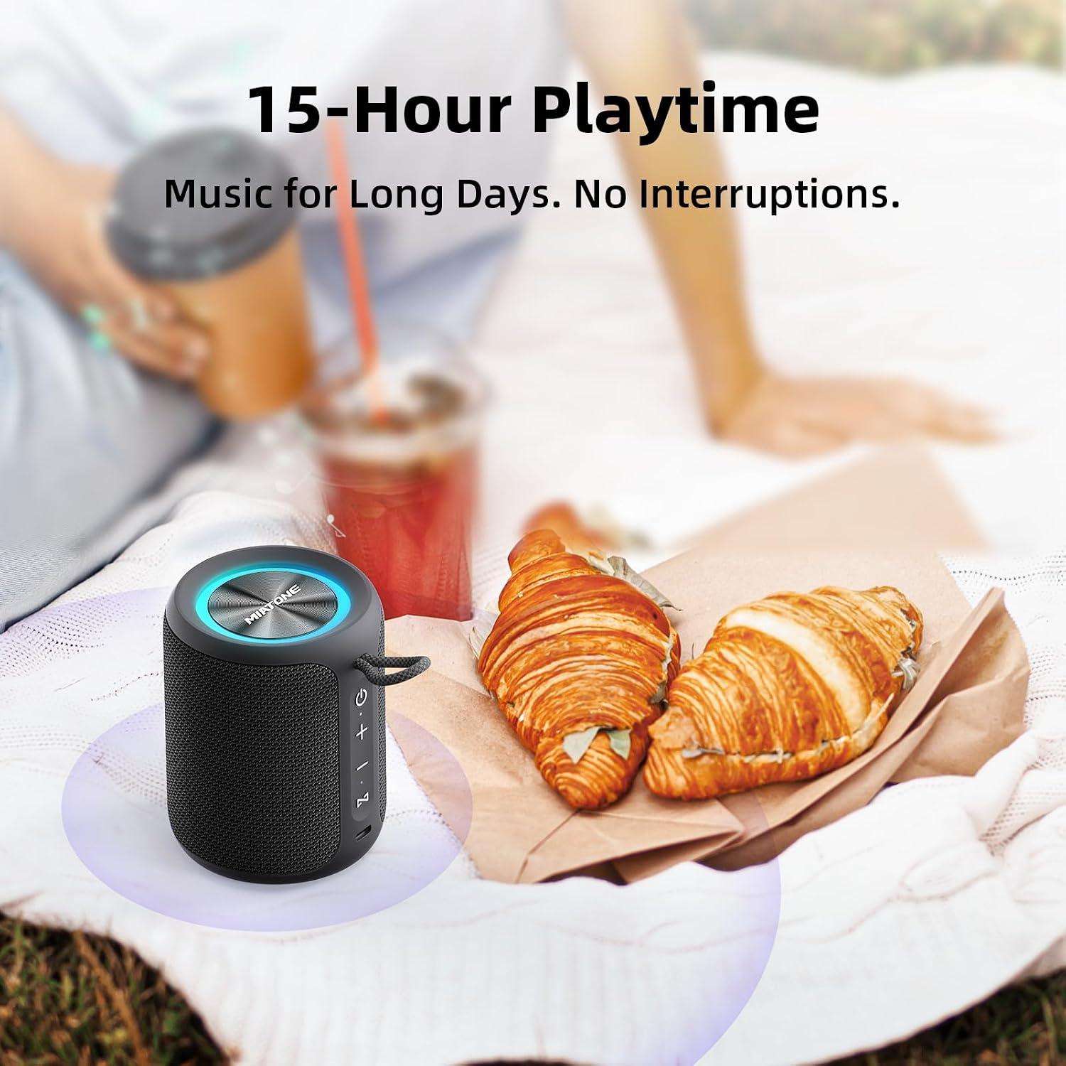 PARLANTE PORTÁTIL MIATONE RUSH M 20W BLUETOOTH IP67 NEGRO - 4
