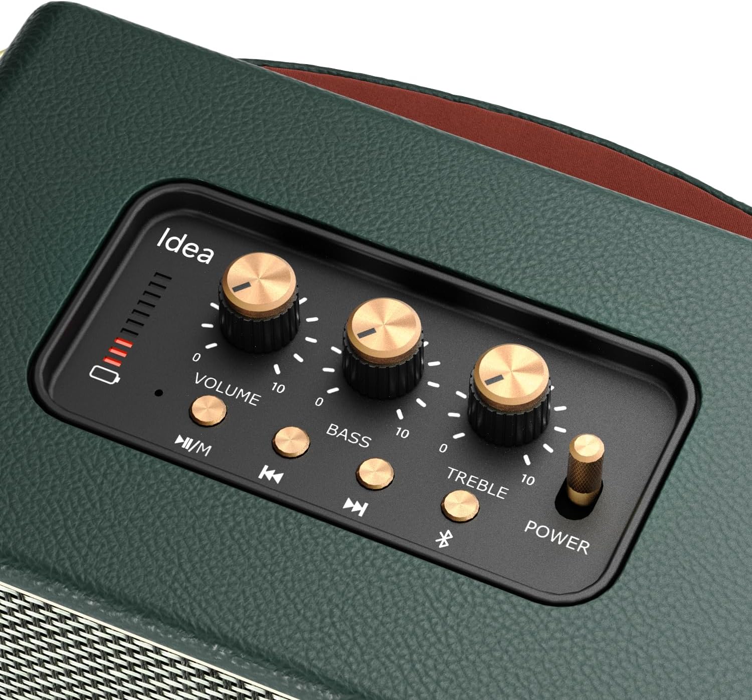 PARLANTE PORTÁTIL BLUETOOTH LONZUER VINTAGE MADERA VERDE - 2