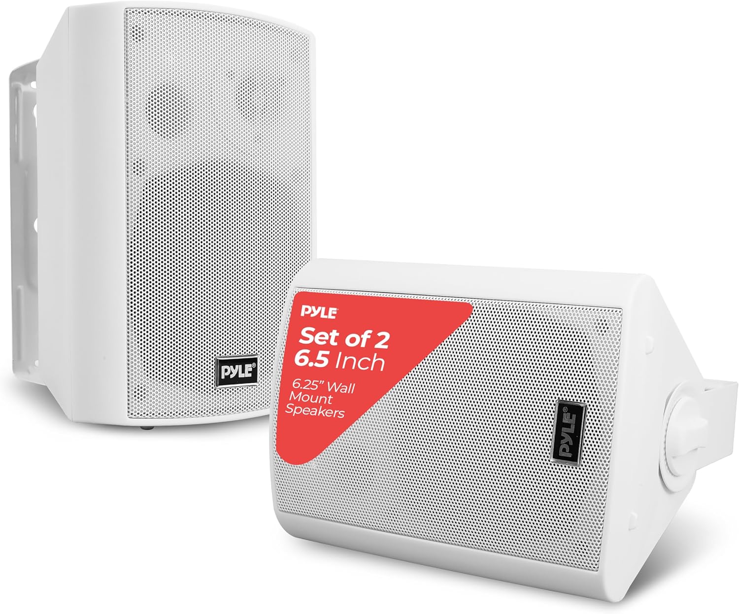 PARLANTES PYLE 6.5'' BLUETOOTH IMPERMEABLES GRADO MARINO CON AMPLIFICADOR INTEGRADO BLANCO - 1