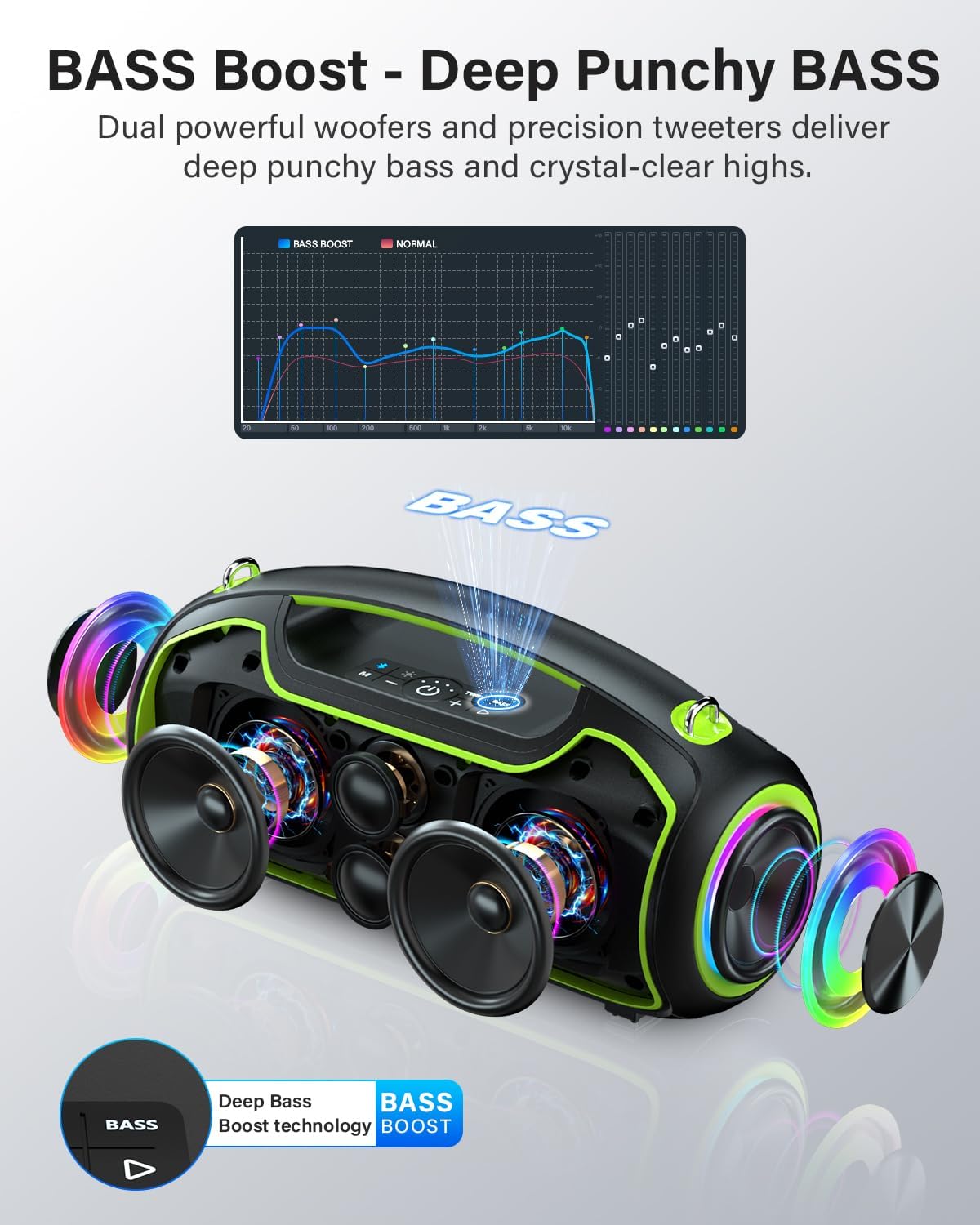 PARLANTE BLUETOOTH VUOPAX 200W PEAK PORTÁTIL CON BASS BOOST - 3