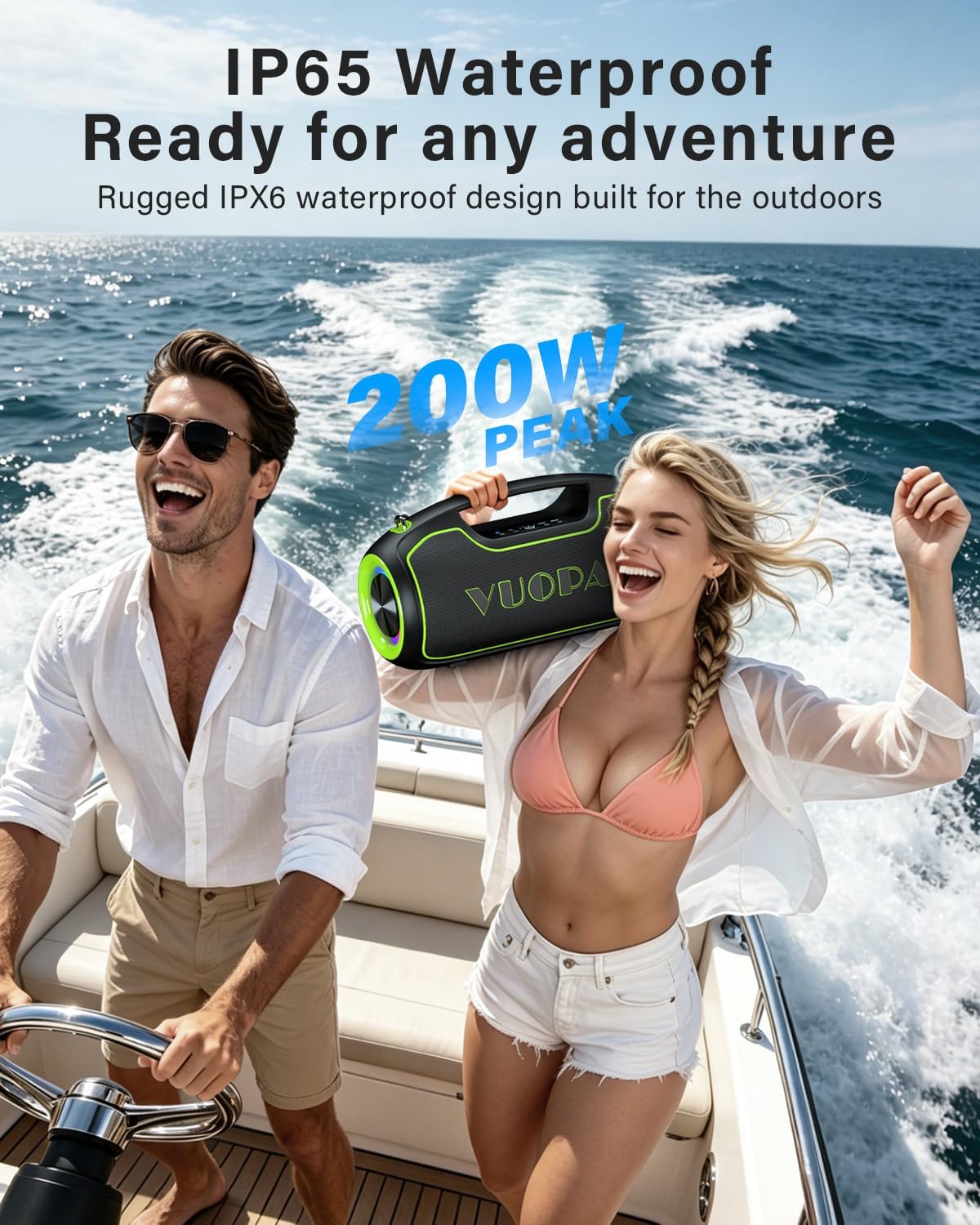 PARLANTE BLUETOOTH VUOPAX 200W PEAK PORTÁTIL CON BASS BOOST - 5