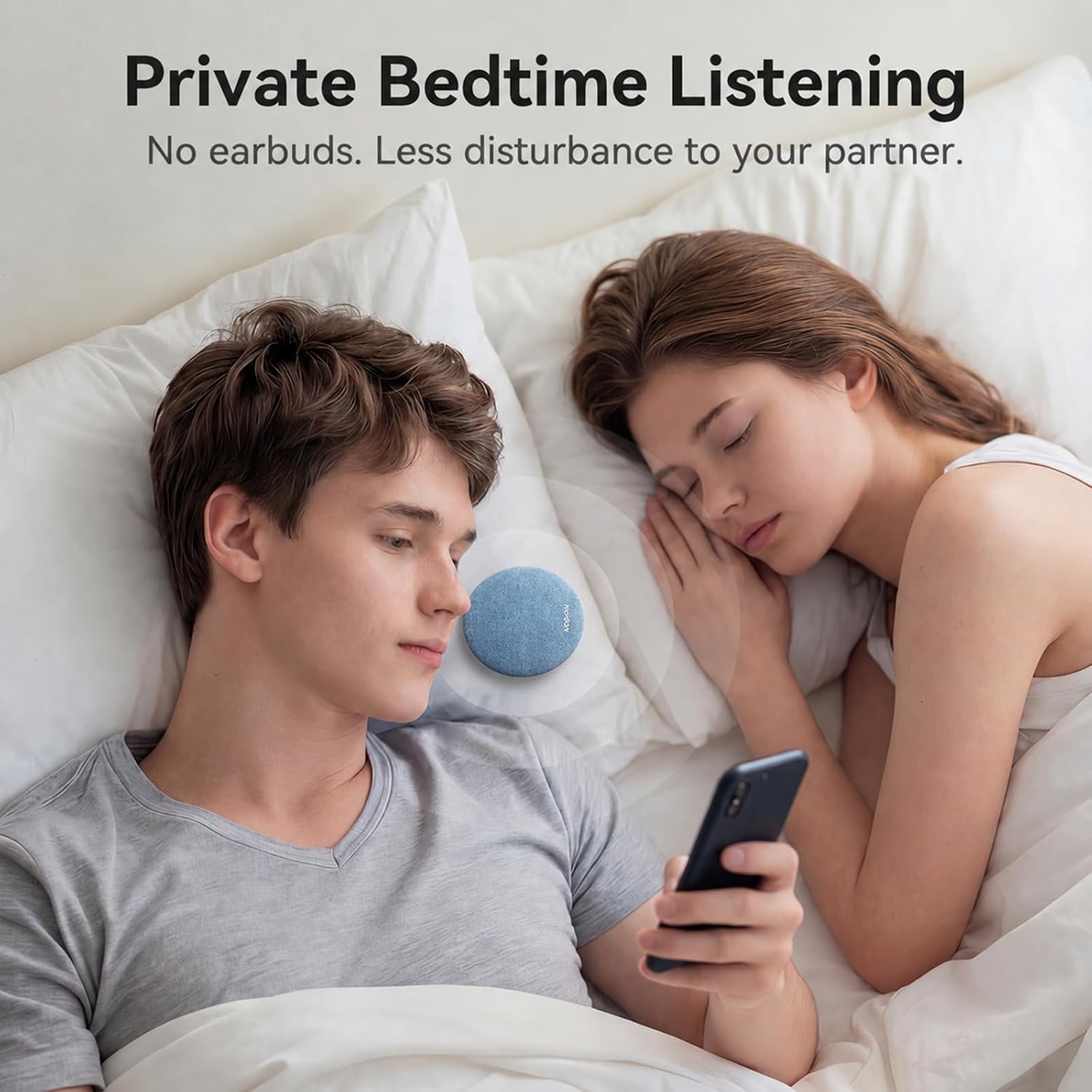 PARLANTE PORTÁTIL KINGLUCKY X50 PARA ESCUCHAR EN ALMOHADA CON BLUETOOTH - 2