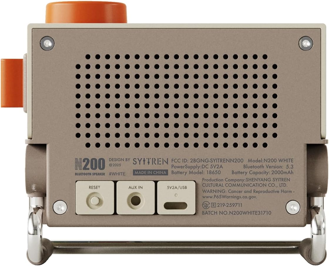 PARLANTE PORTÁTIL SYITREN N200 BLUETOOTH BLANCO - 5