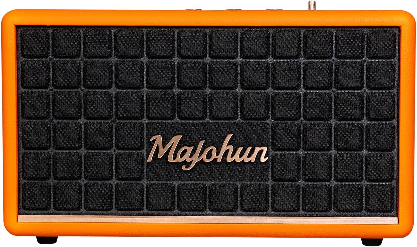 PARLANTE PORTÁTIL MAJOHUN VINTAGE WOOD BLUETOOTH 120W TWS NARANJA - 1