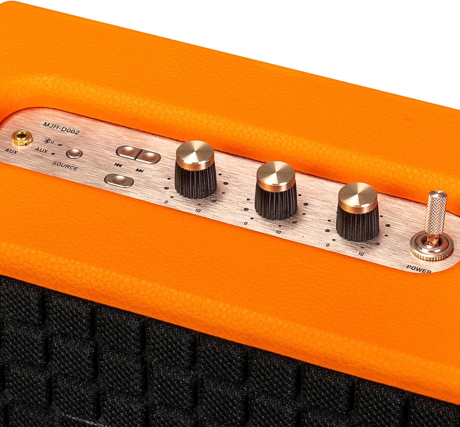 PARLANTE PORTÁTIL MAJOHUN VINTAGE WOOD BLUETOOTH 120W TWS NARANJA - 3