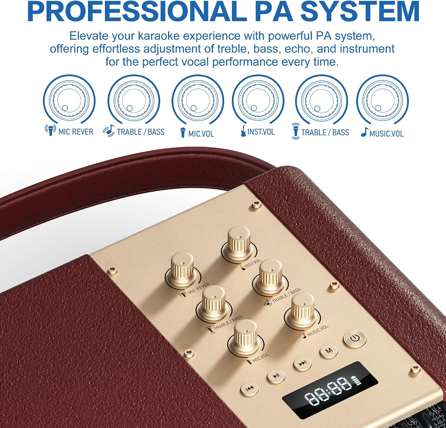 PARLANTE PORTÁTIL BLUETOOTH SUPNIU L300 240W BURDEO - 4