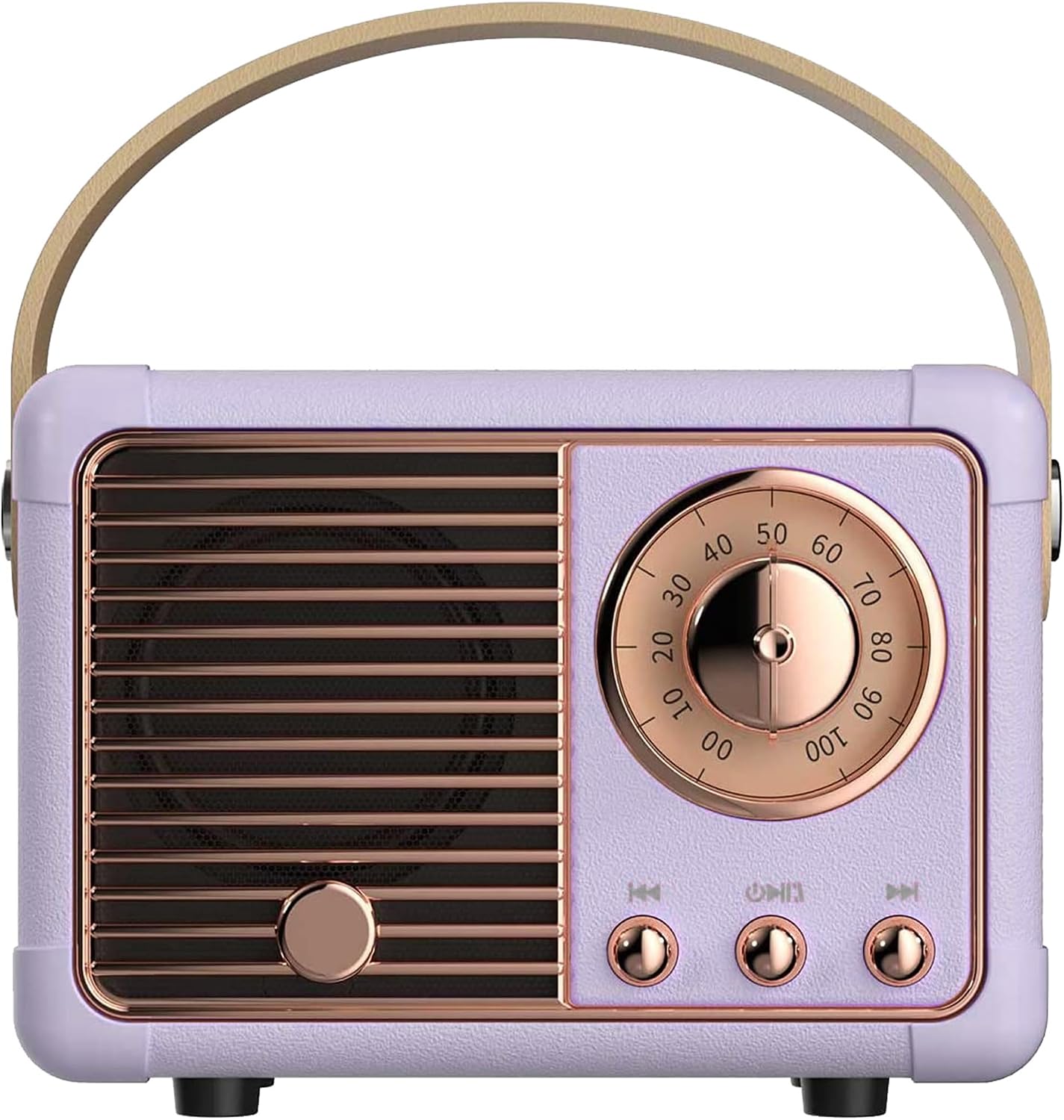 PARLANTE PORTÁTIL BAOLIRA RETRO BLUETOOTH MORADO - 1