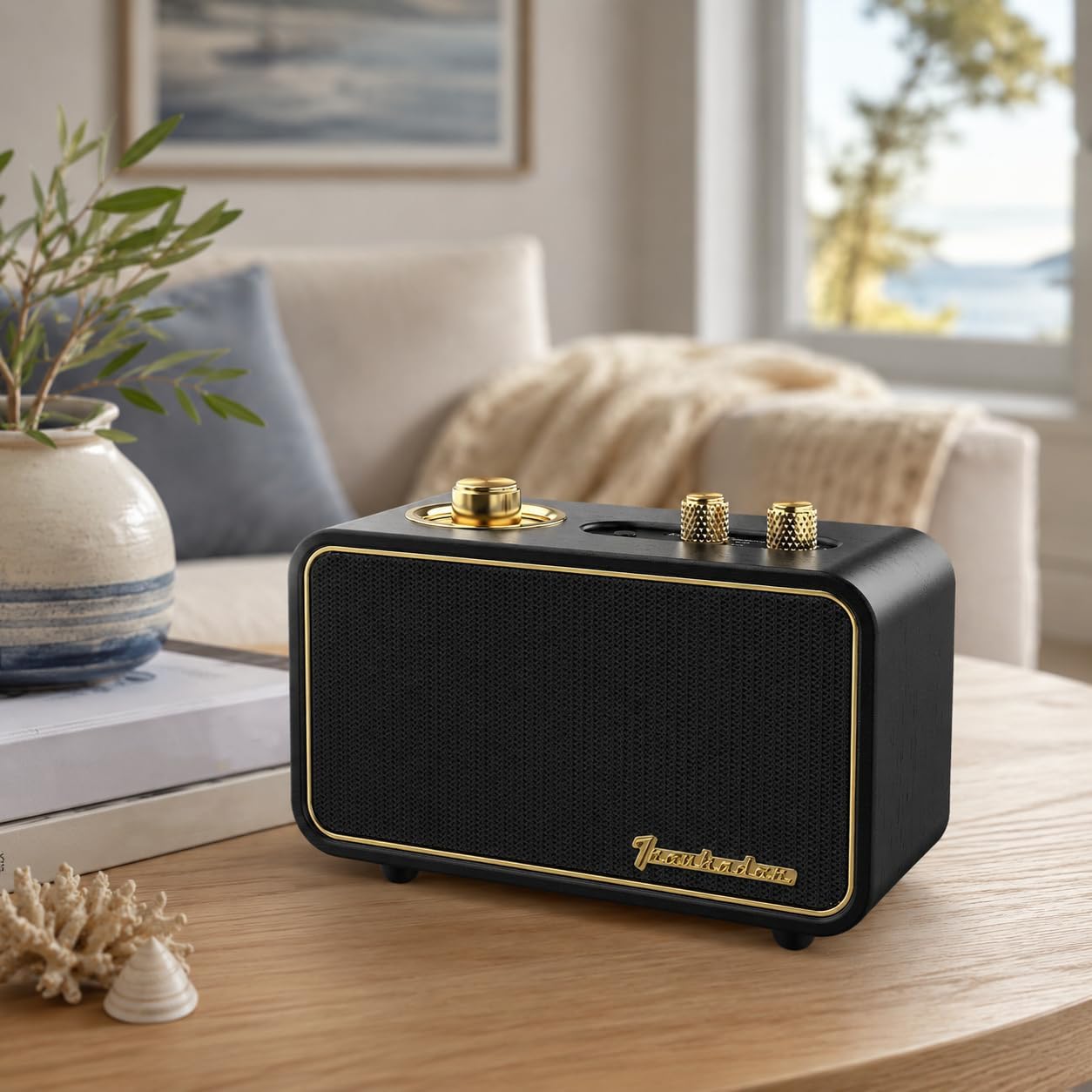 PARLANTE BLUETOOTH RETRO TRENBADER NEGRO - 1