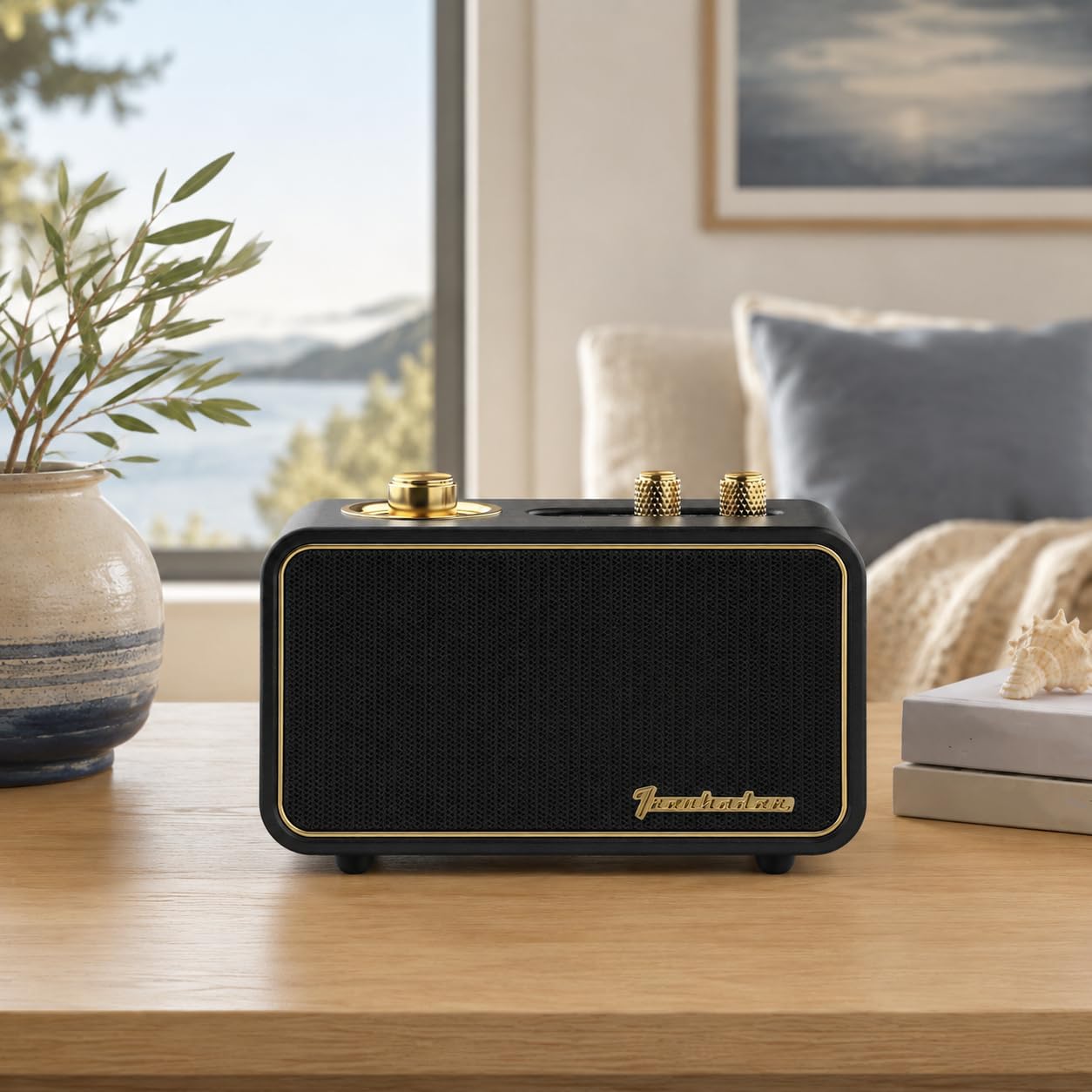 PARLANTE BLUETOOTH RETRO TRENBADER NEGRO - 2